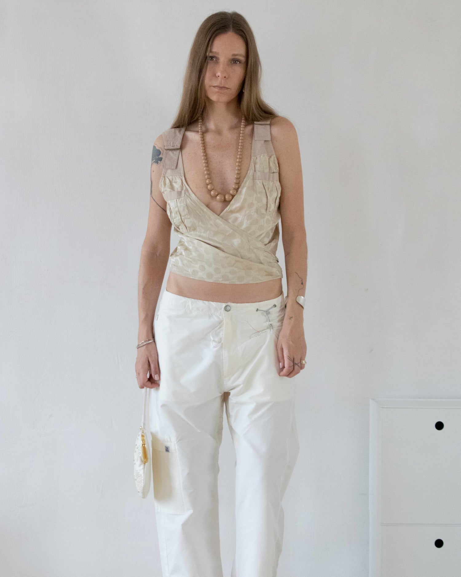 Polka Dot Silk Vest