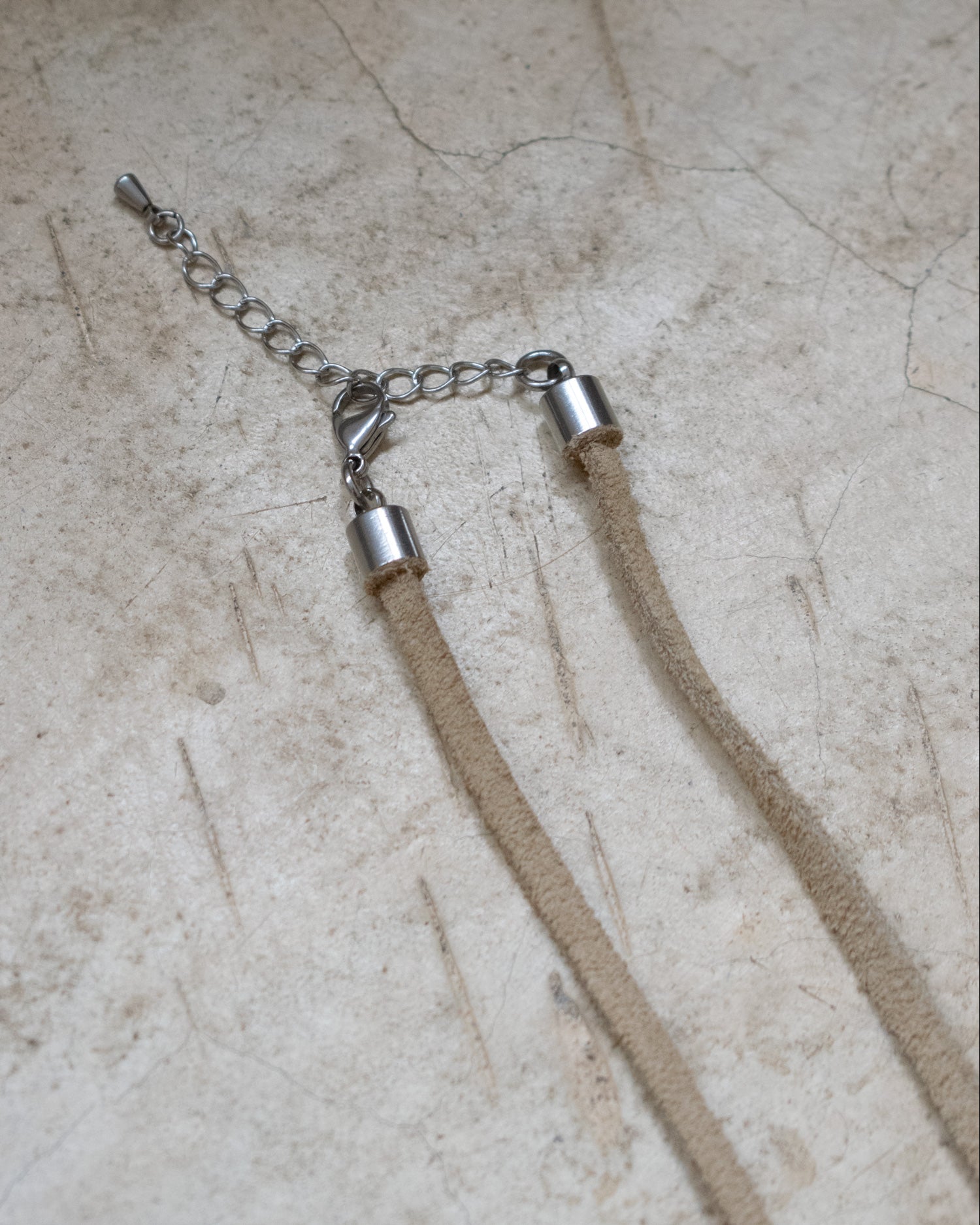 Antique Mesh Purse Necklace (Beige)