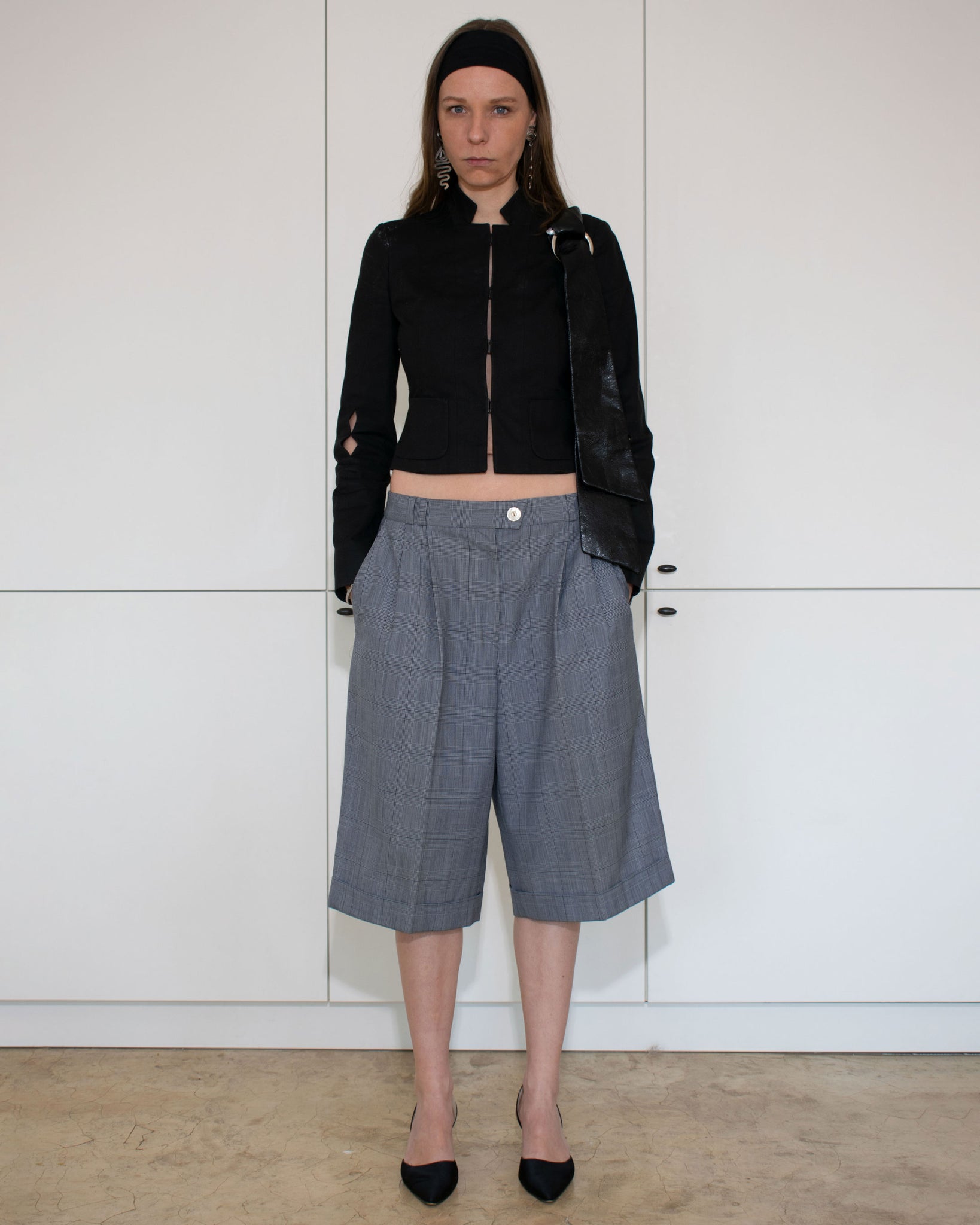 Pleated Bermuda Shorts