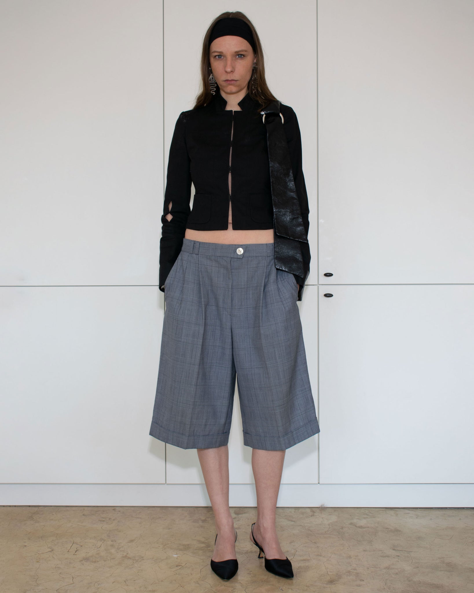 Pleated Bermuda Shorts