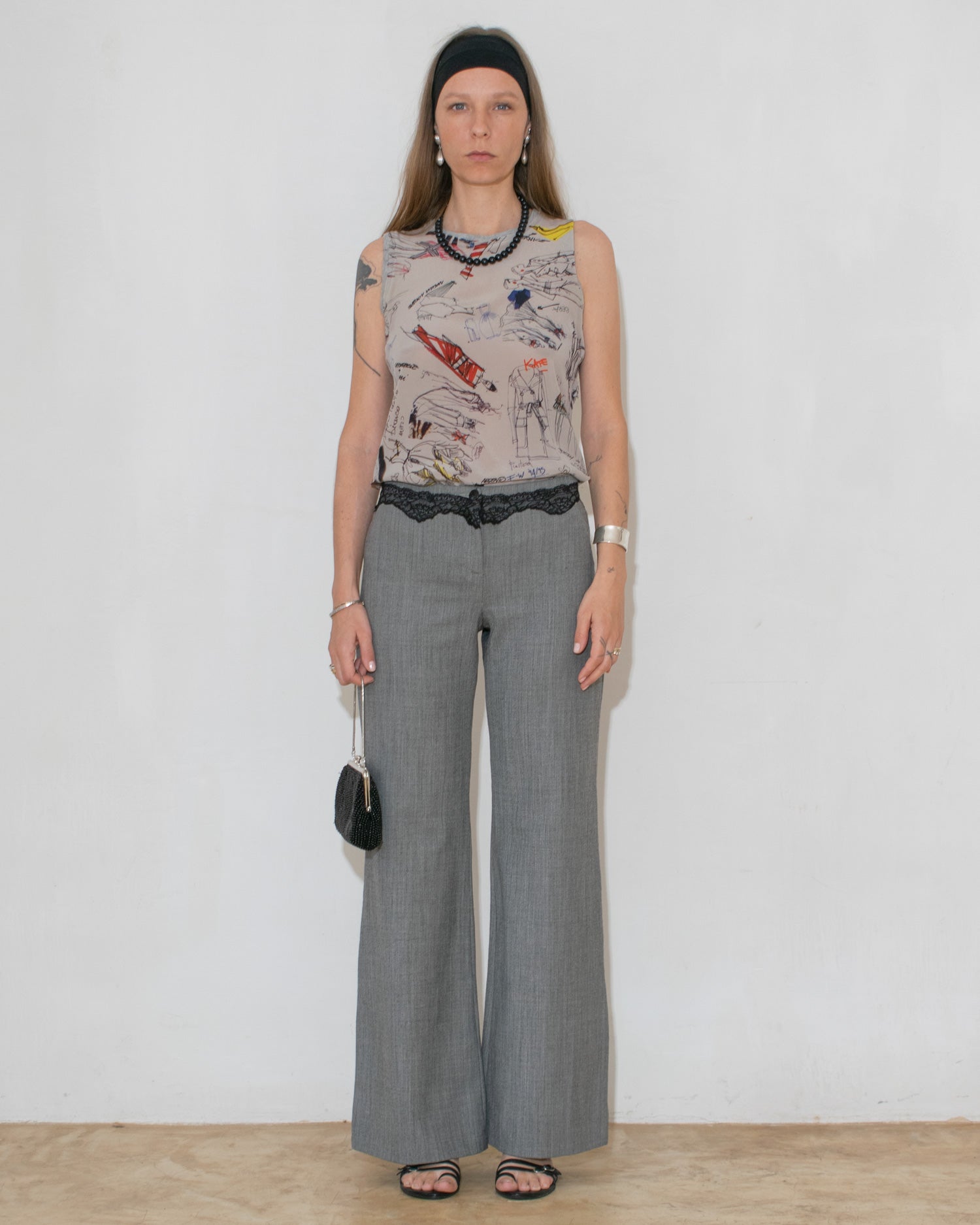 Lace Trim Trousers
