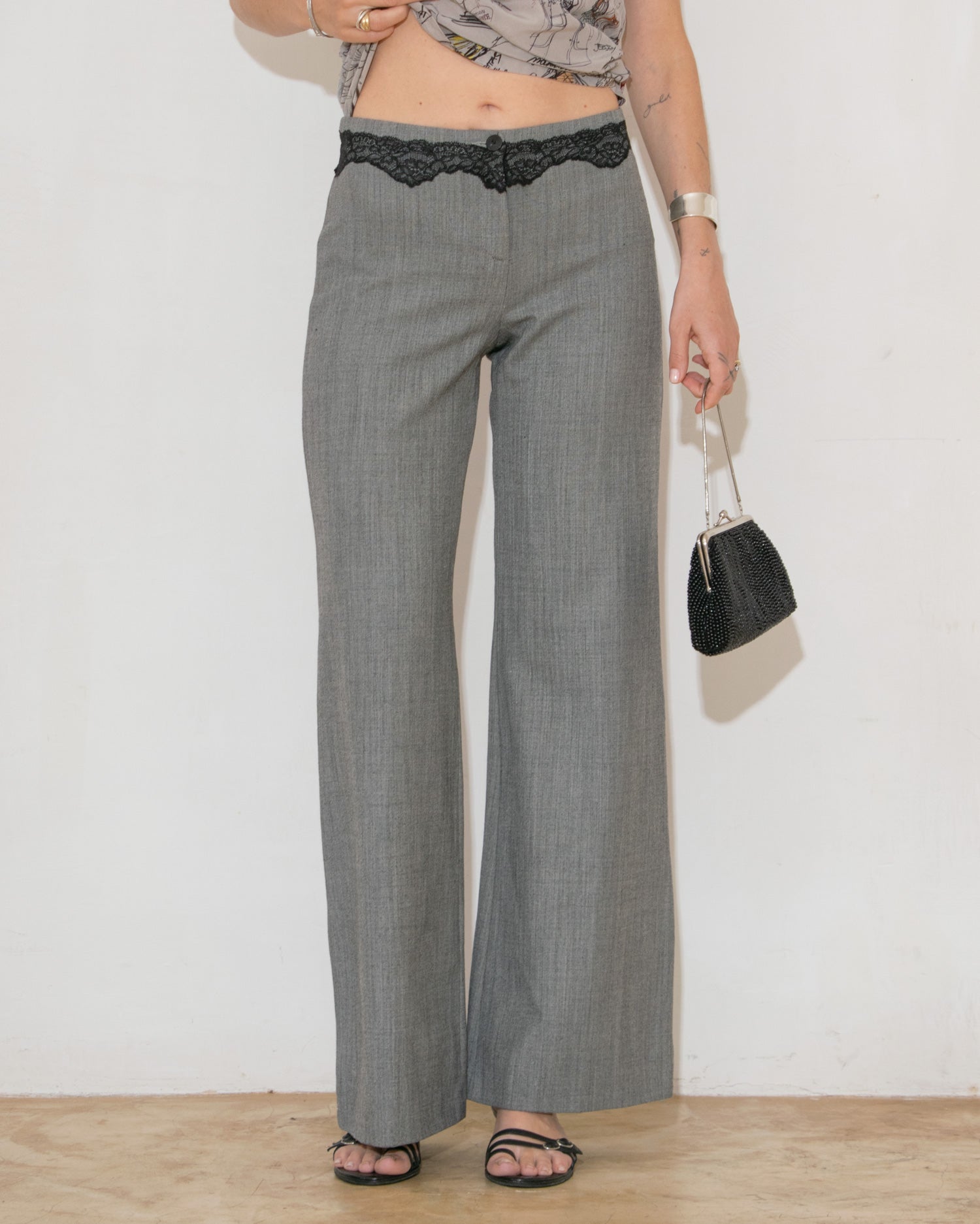 Lace Trim Trousers