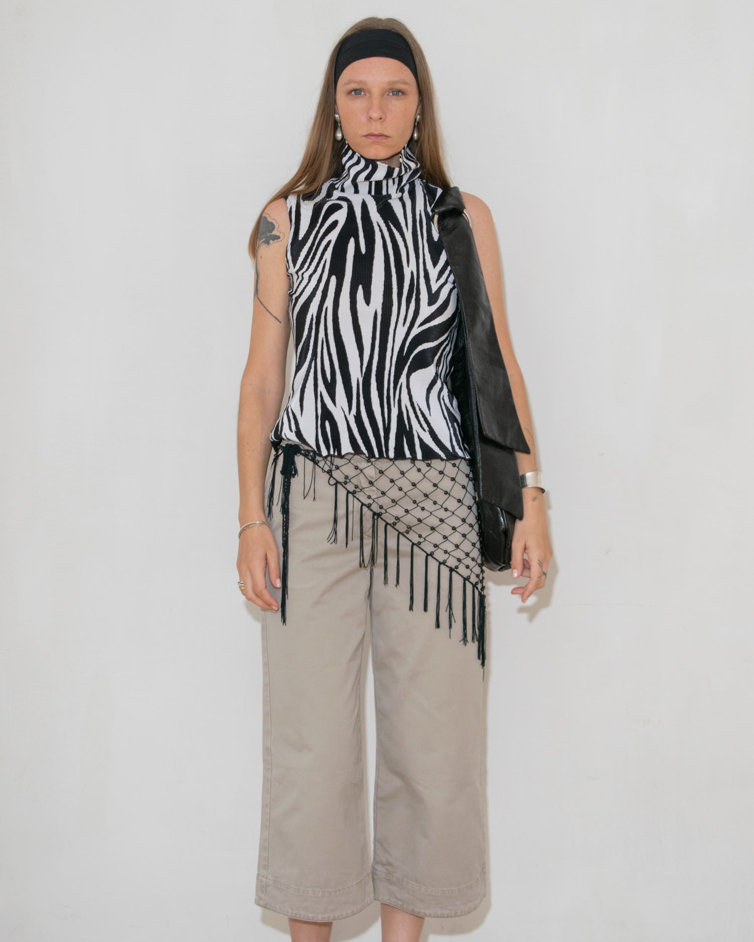 Plissé Zebra Top