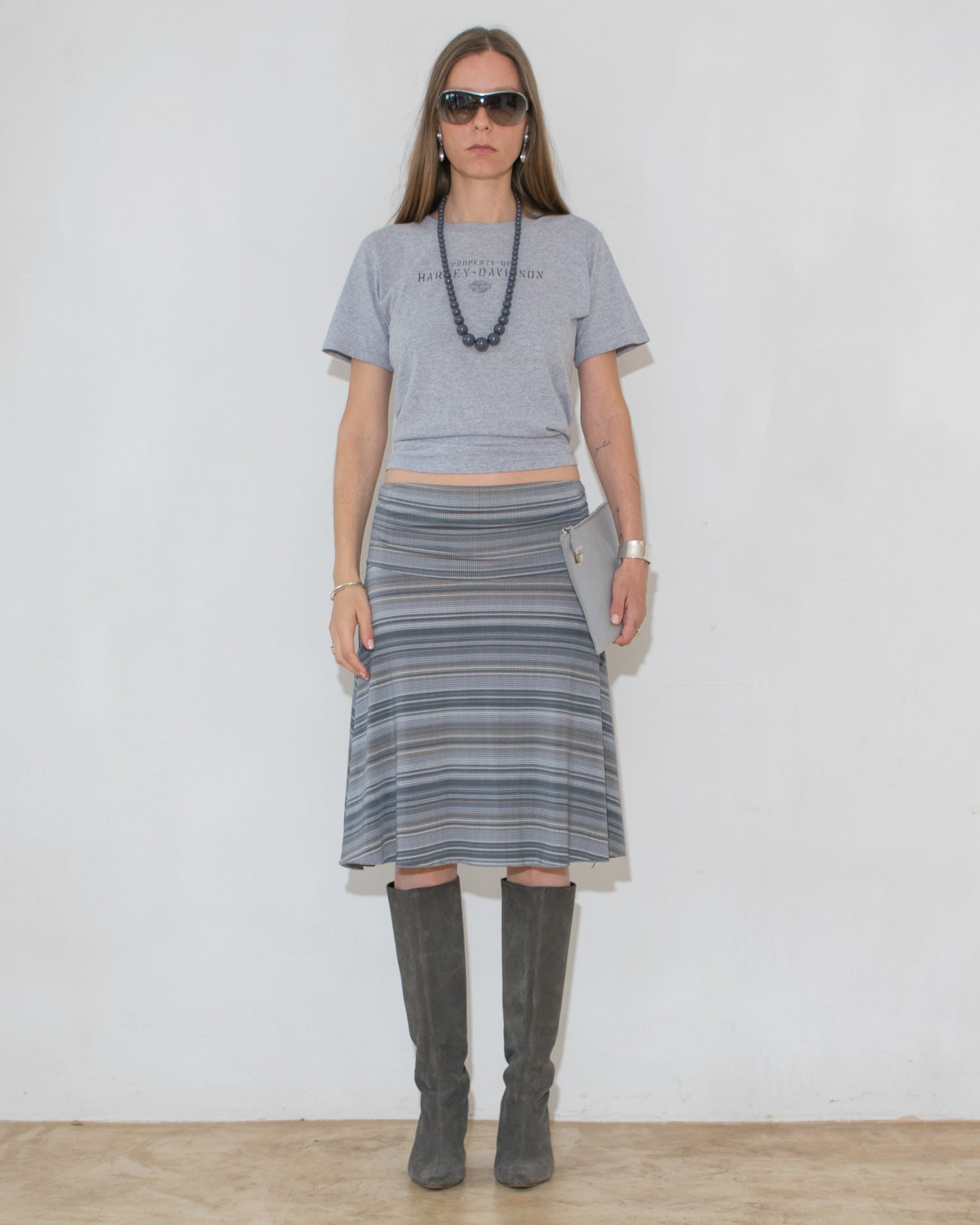 Striped Midi Skirt