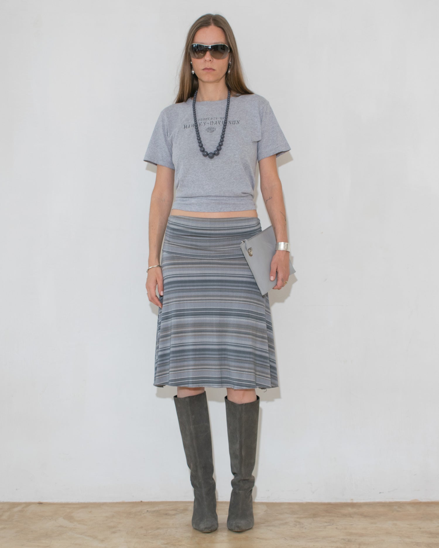 Striped Midi Skirt