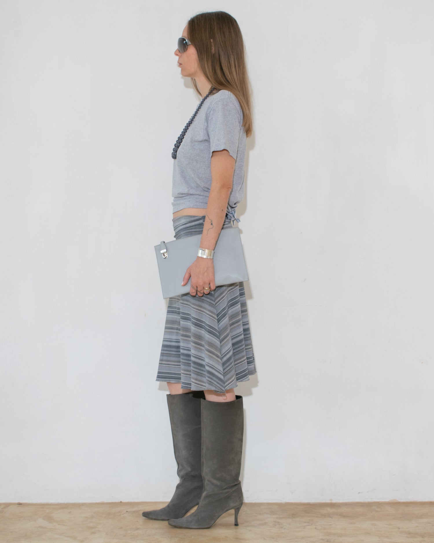 Striped Midi Skirt