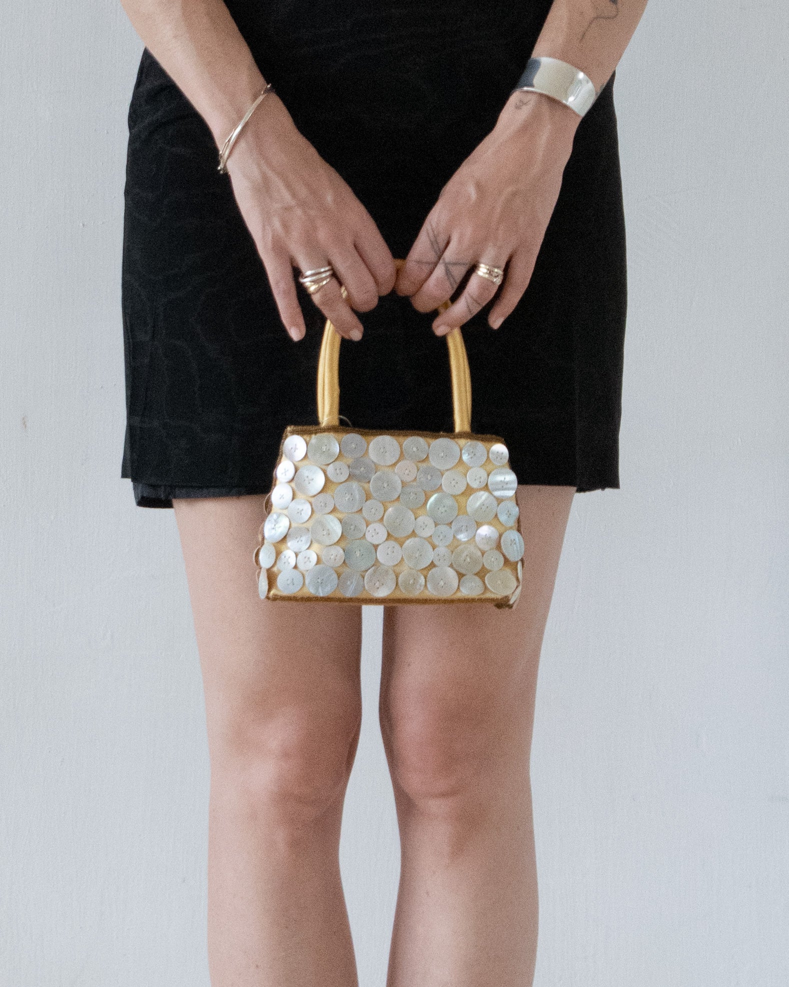 Silk Embellished Bag (Gold)