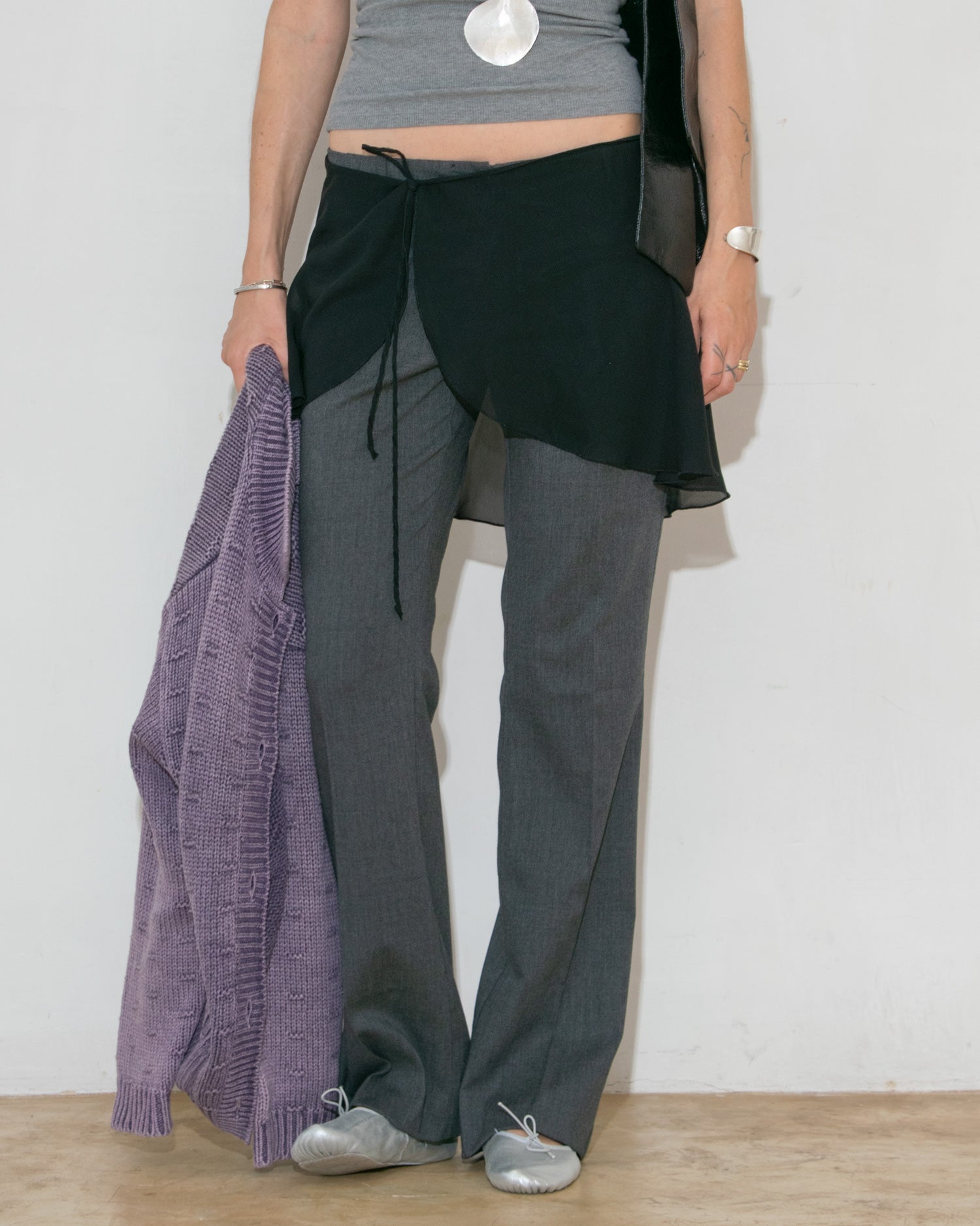 Sheer Ballet Skirt (Black)