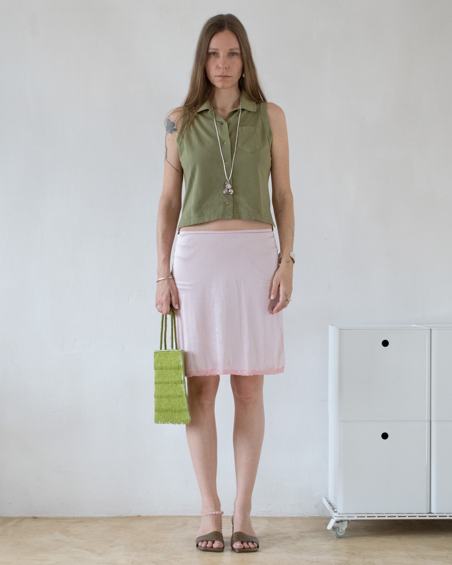 Olive Sleeveless Polo