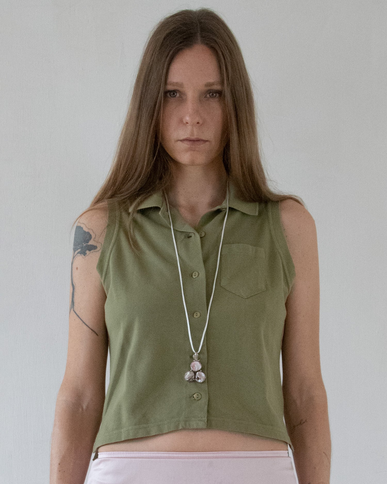 Modernist Silver Pendant Necklace