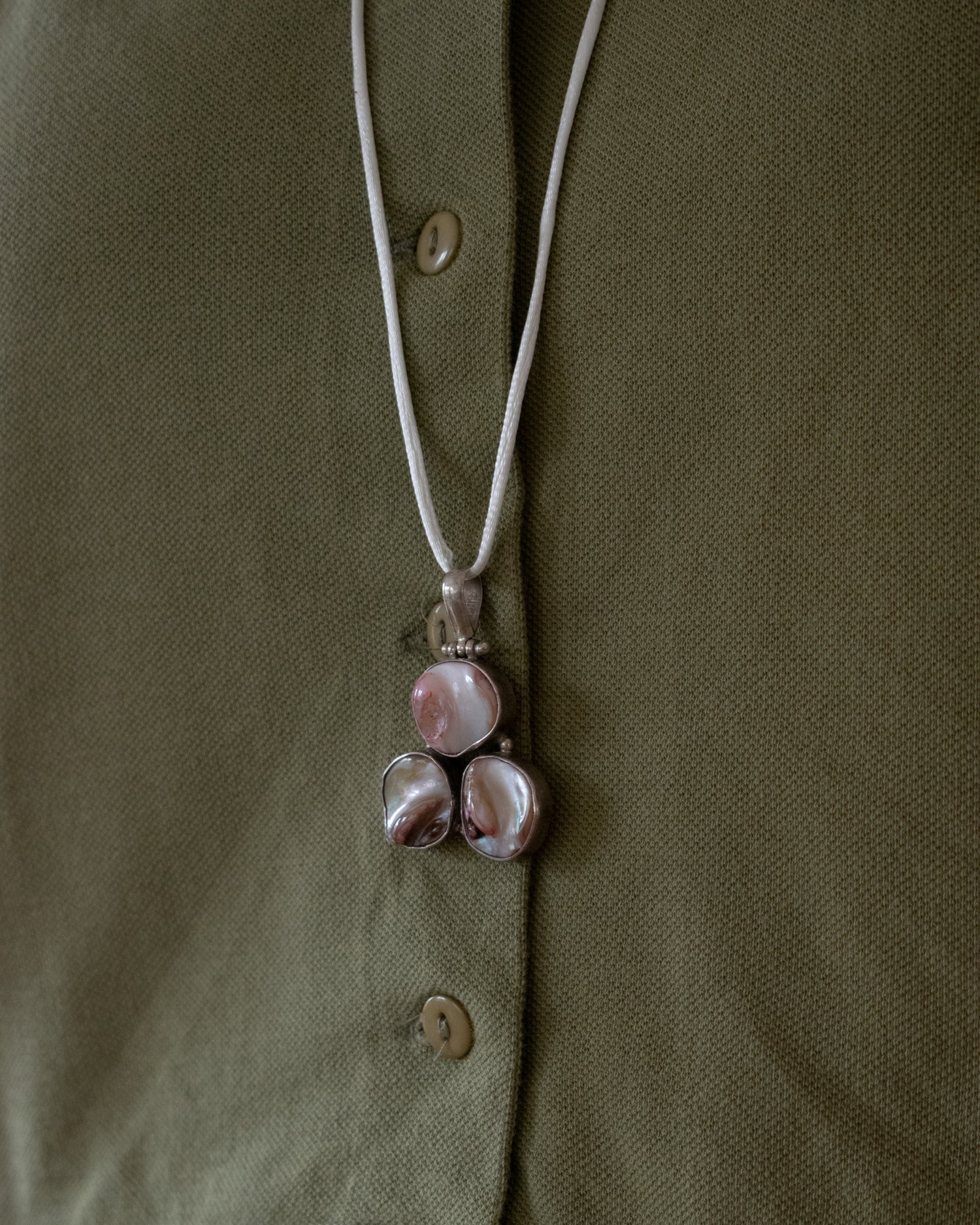 Modernist Silver Pendant Necklace