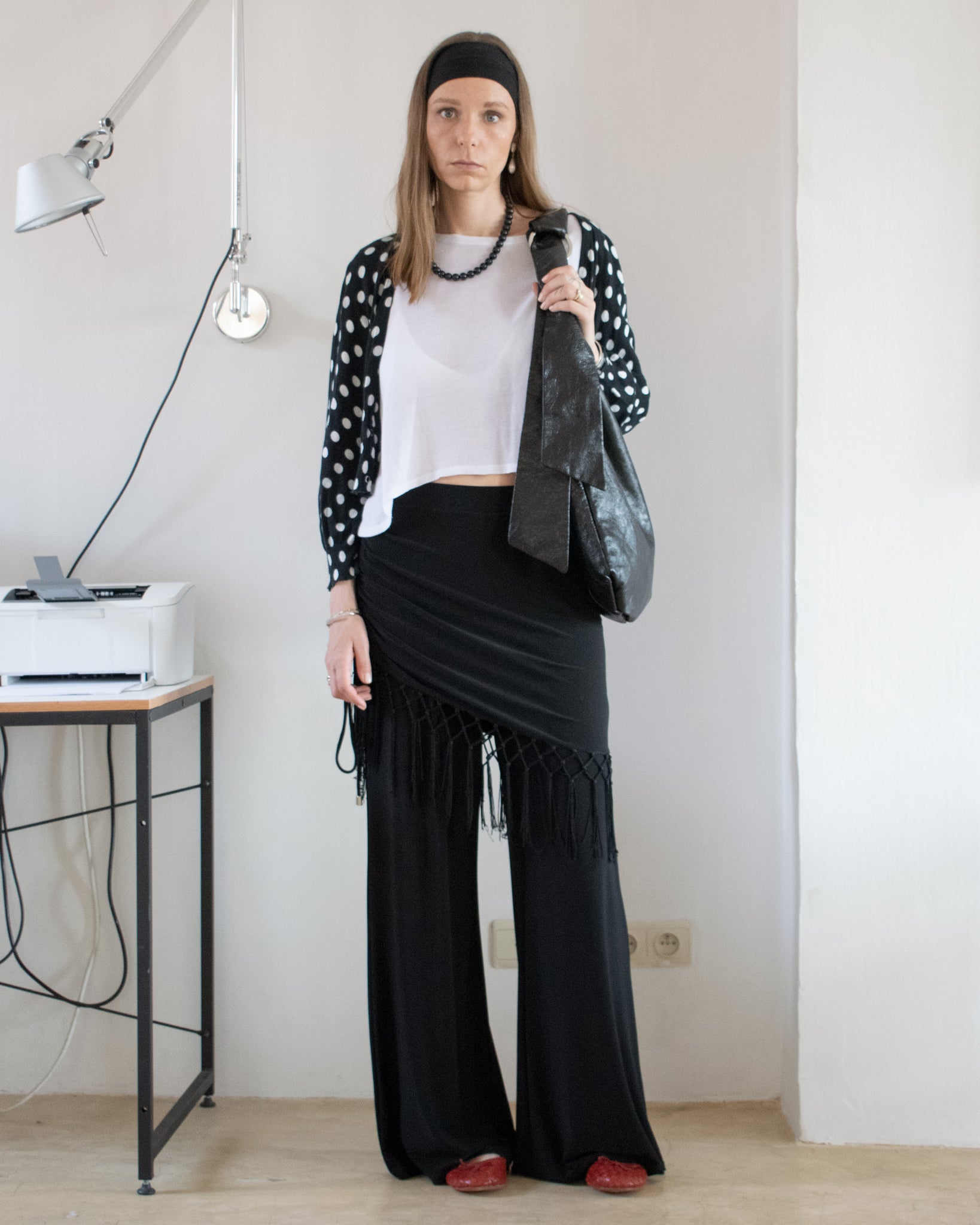 Asymmetric Skirt Pants