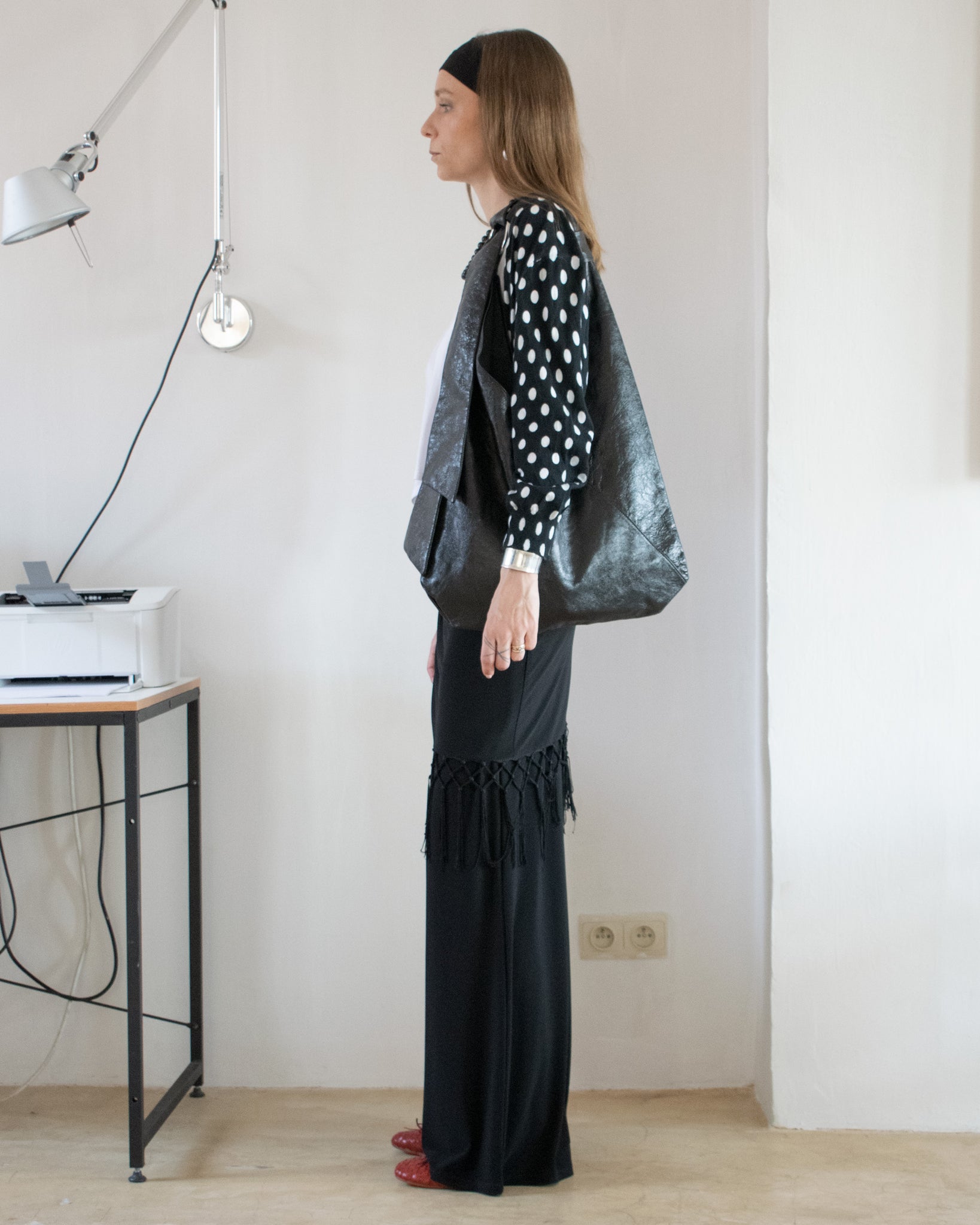 Asymmetric Skirt Pants