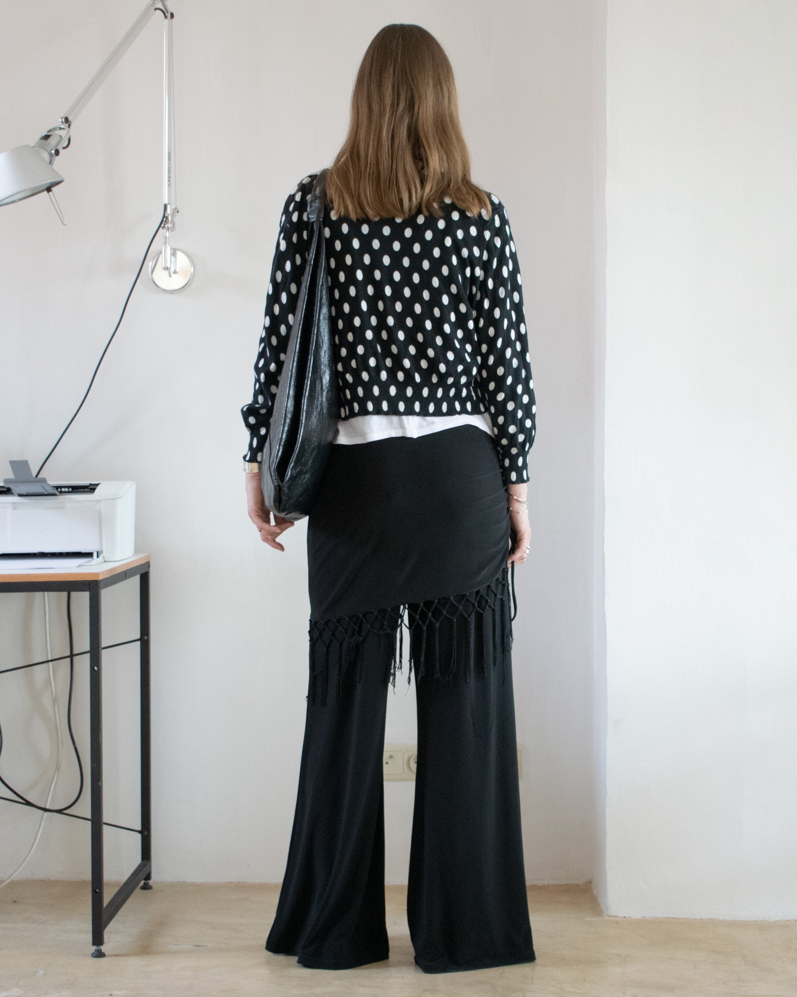 Asymmetric Skirt Pants
