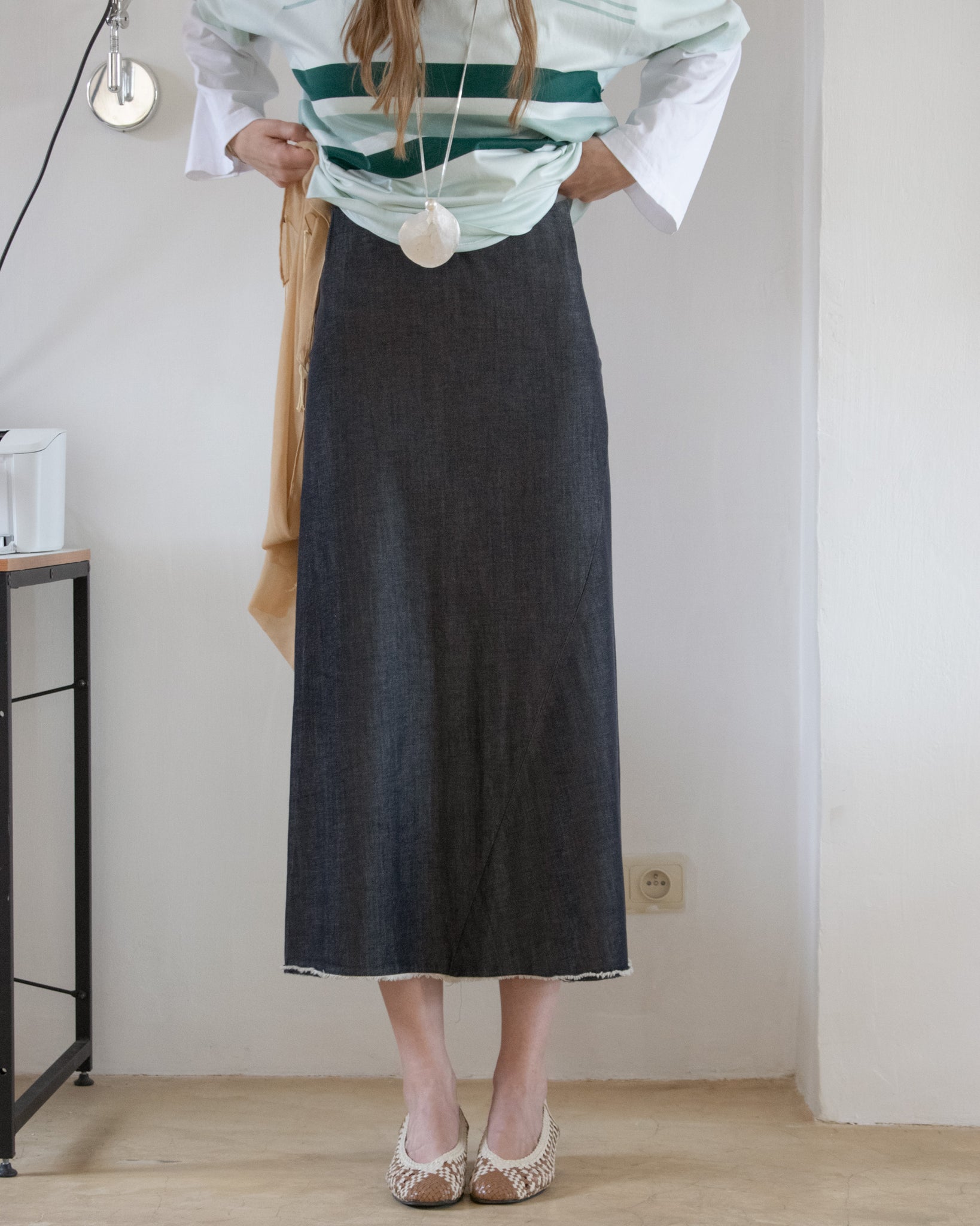 Raw Edge Skirt