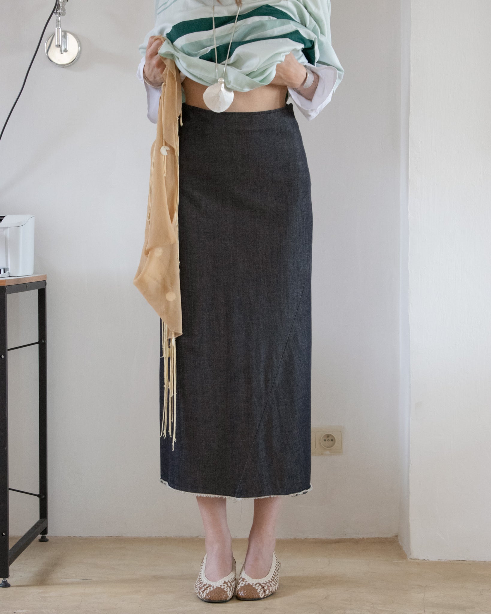Raw Edge Skirt