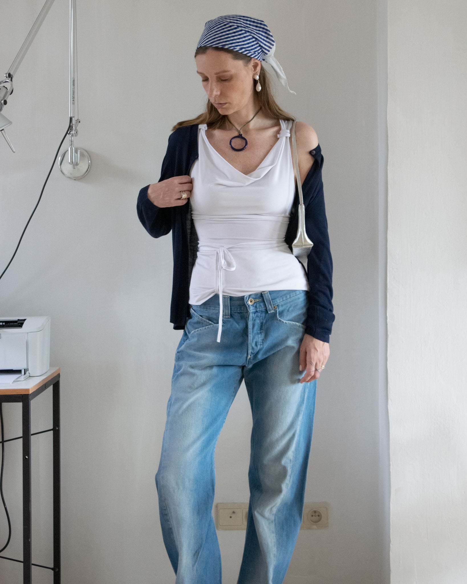 Strappy White Top