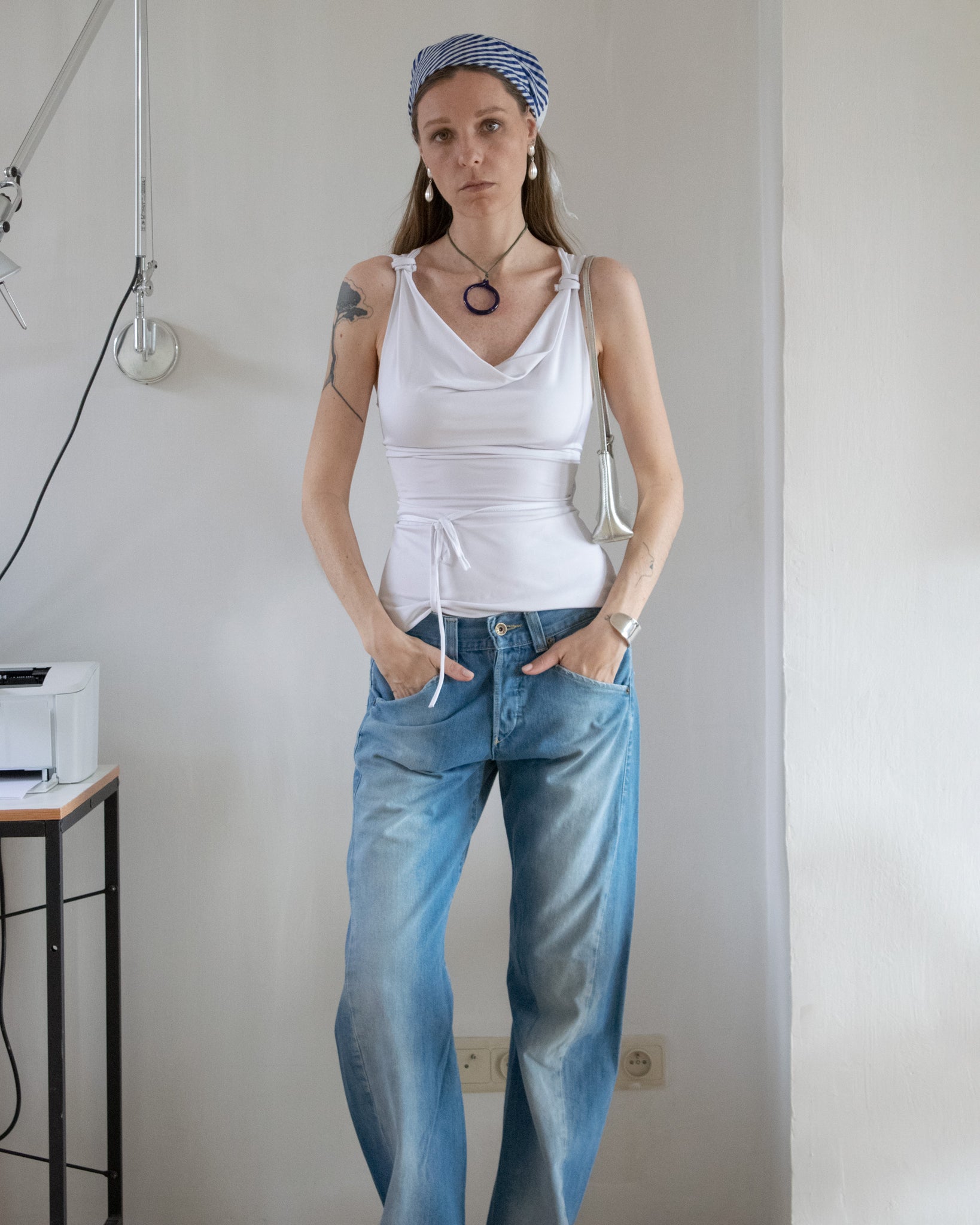 Strappy White Top