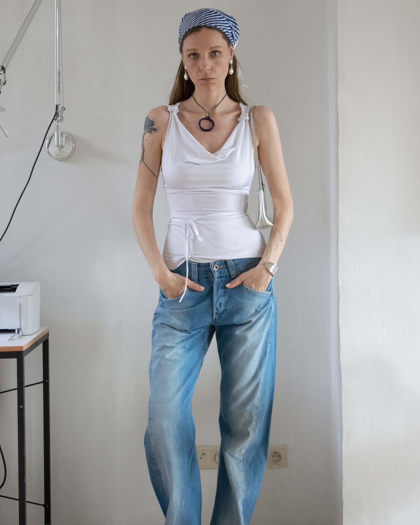 Strappy White Top