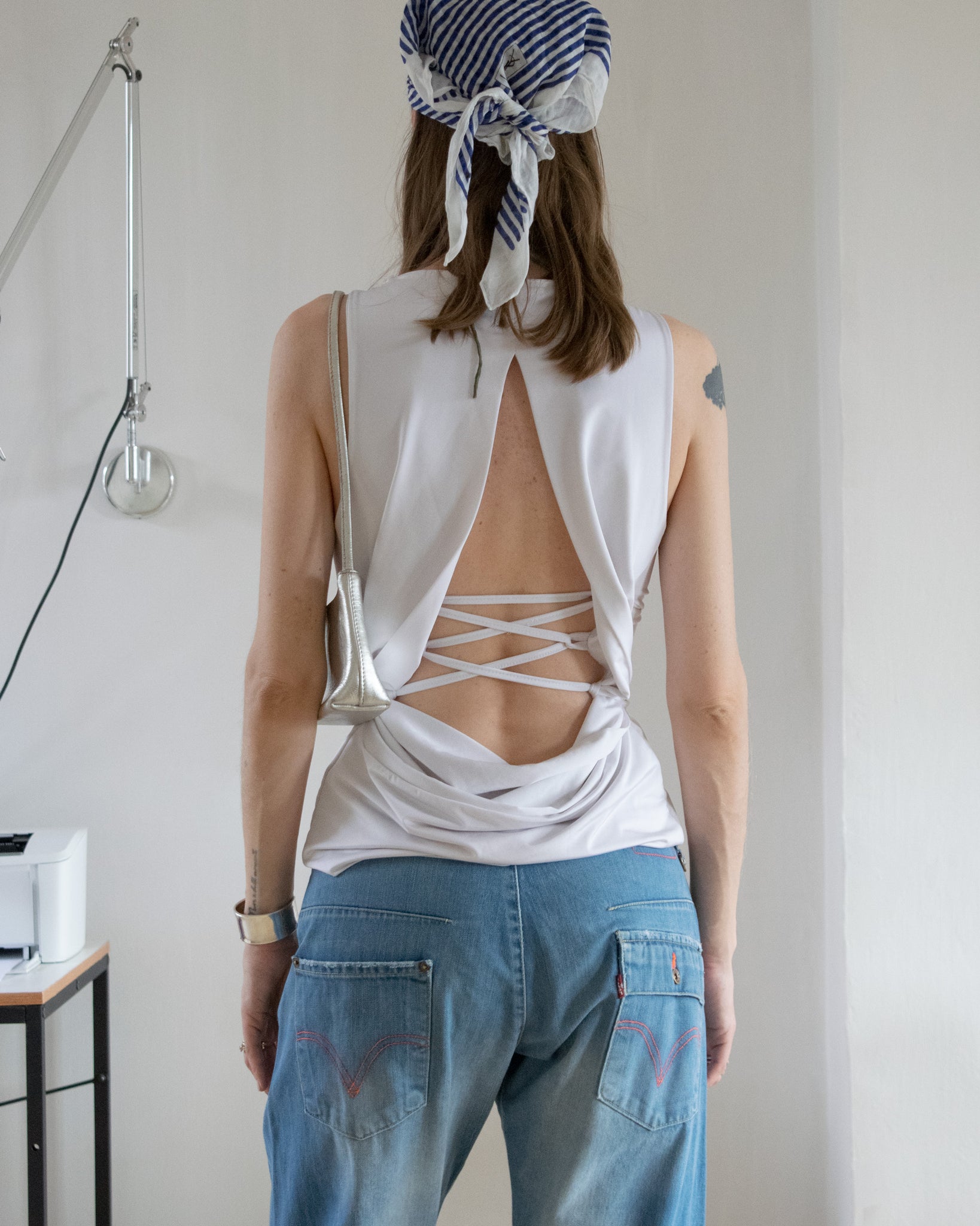 Strappy White Top