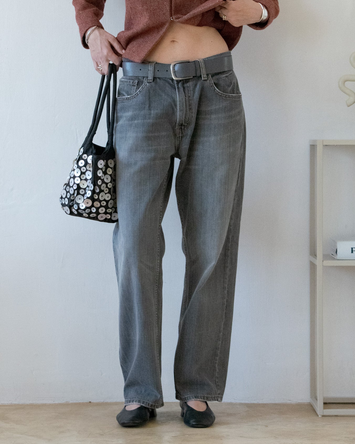 Gray Baggy Levi's