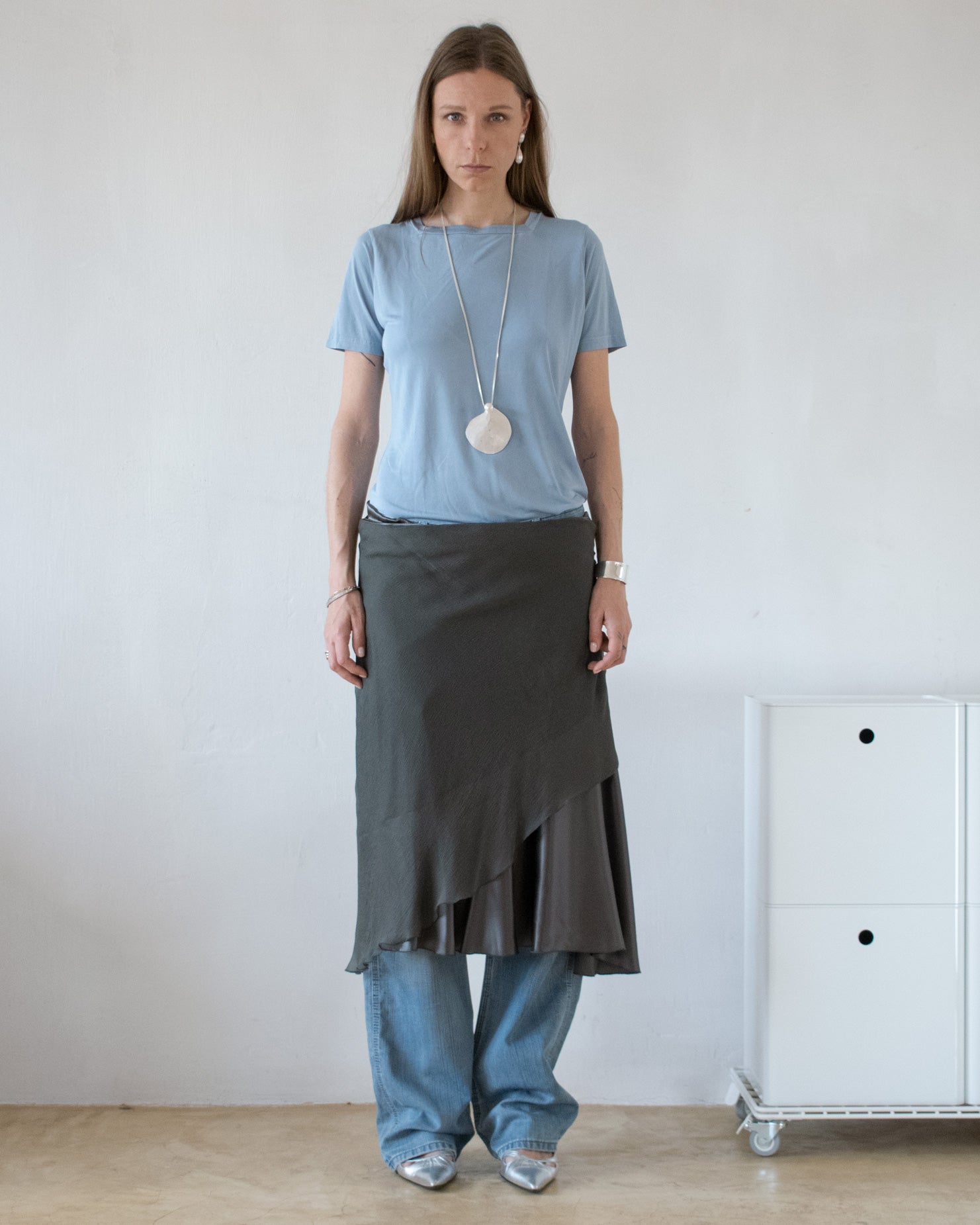Silk Periwinkle Tee