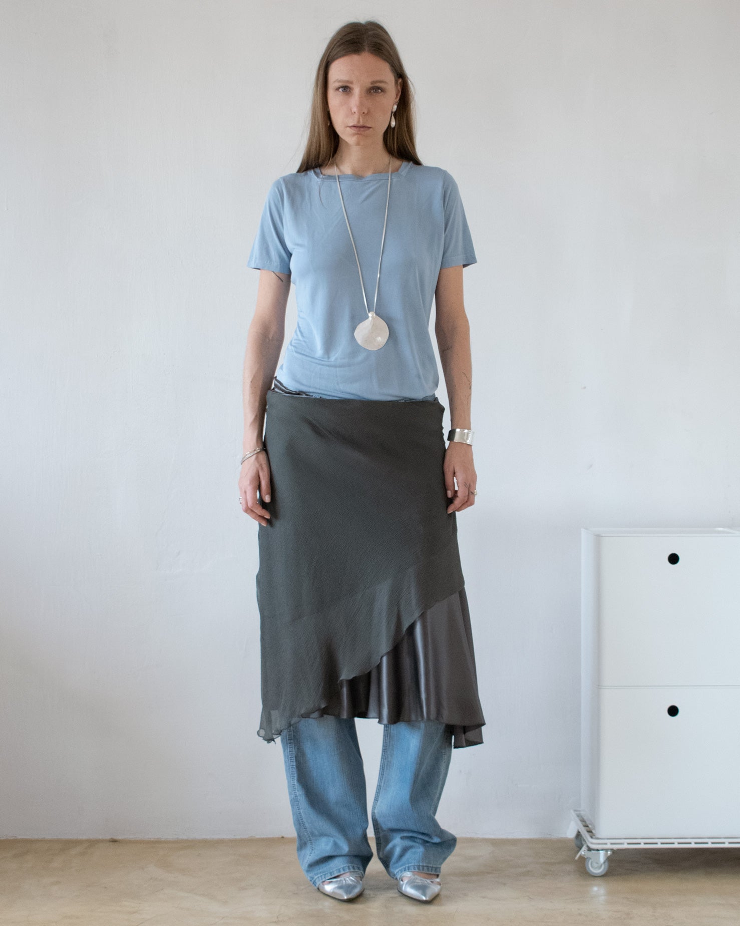 Silk Periwinkle Tee