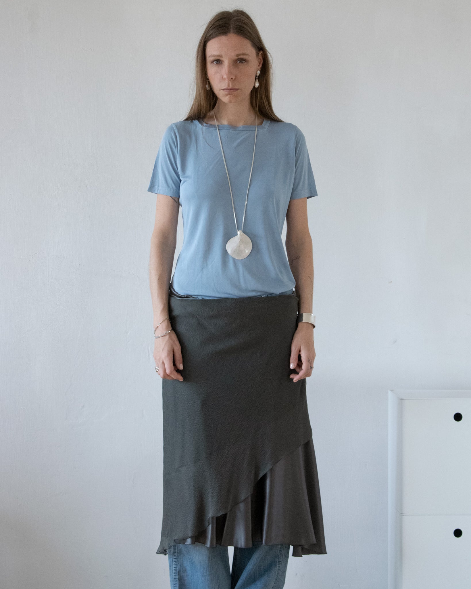 Silk Periwinkle Tee