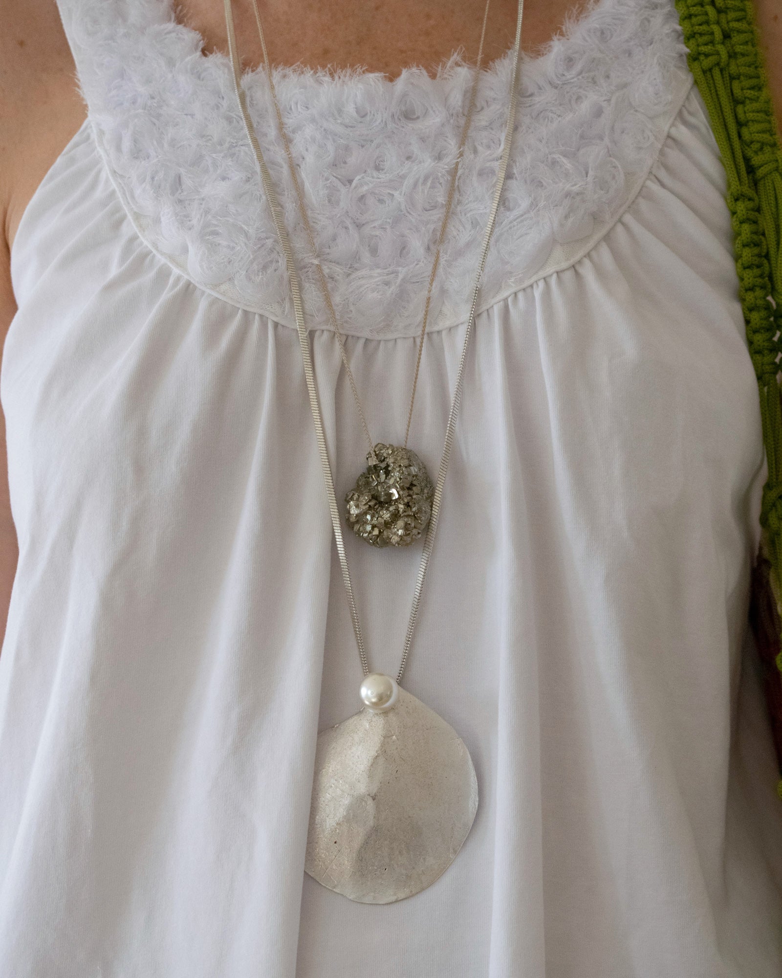 Pyrite Cord Necklace