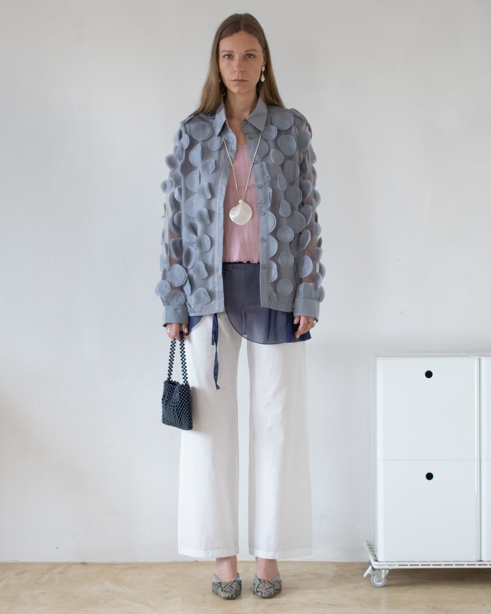 Sheer Appliqué Blouse
