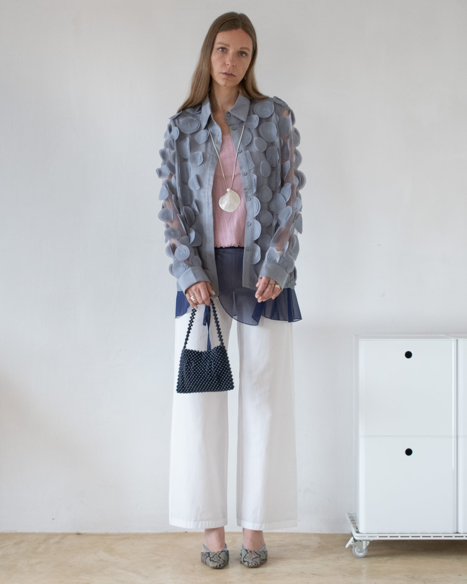 Sheer Appliqué Blouse
