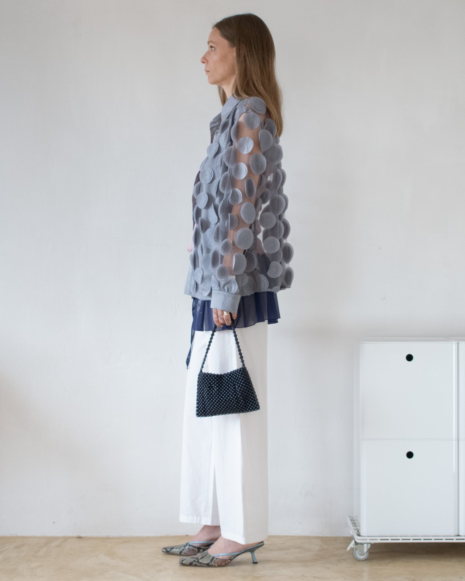 Sheer Appliqué Blouse