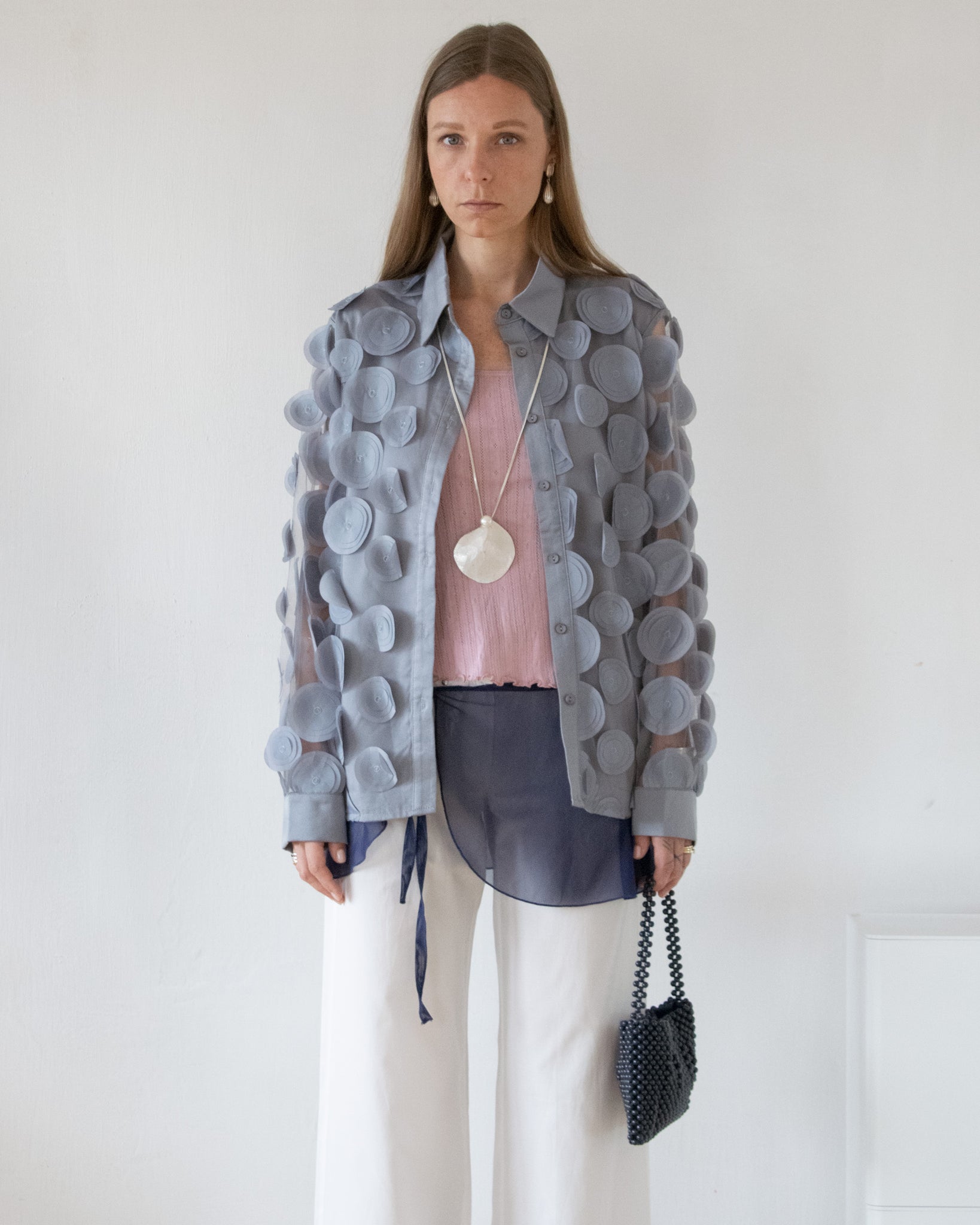 Sheer Appliqué Blouse