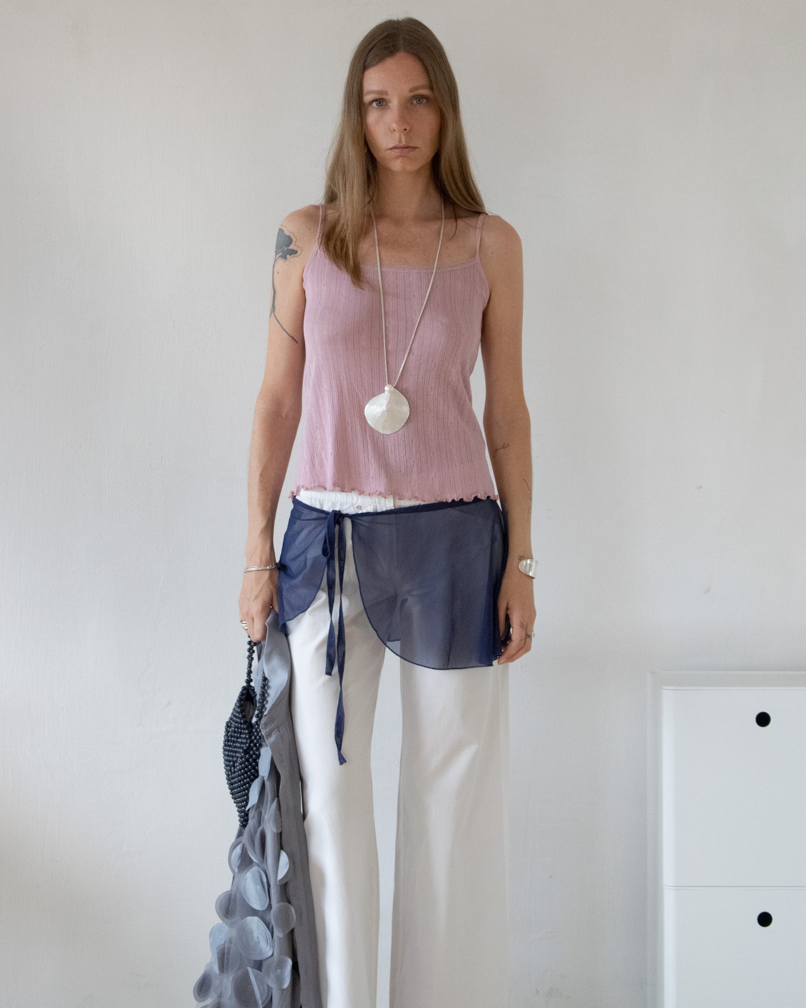 Sheer Ballet Skirt (Navy)