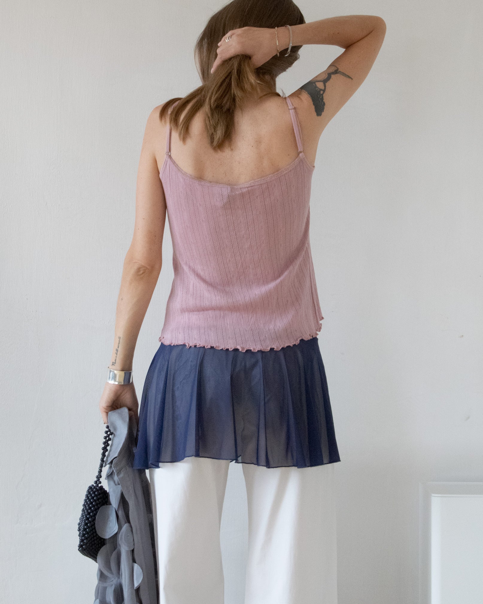 Sheer Ballet Skirt (Navy)