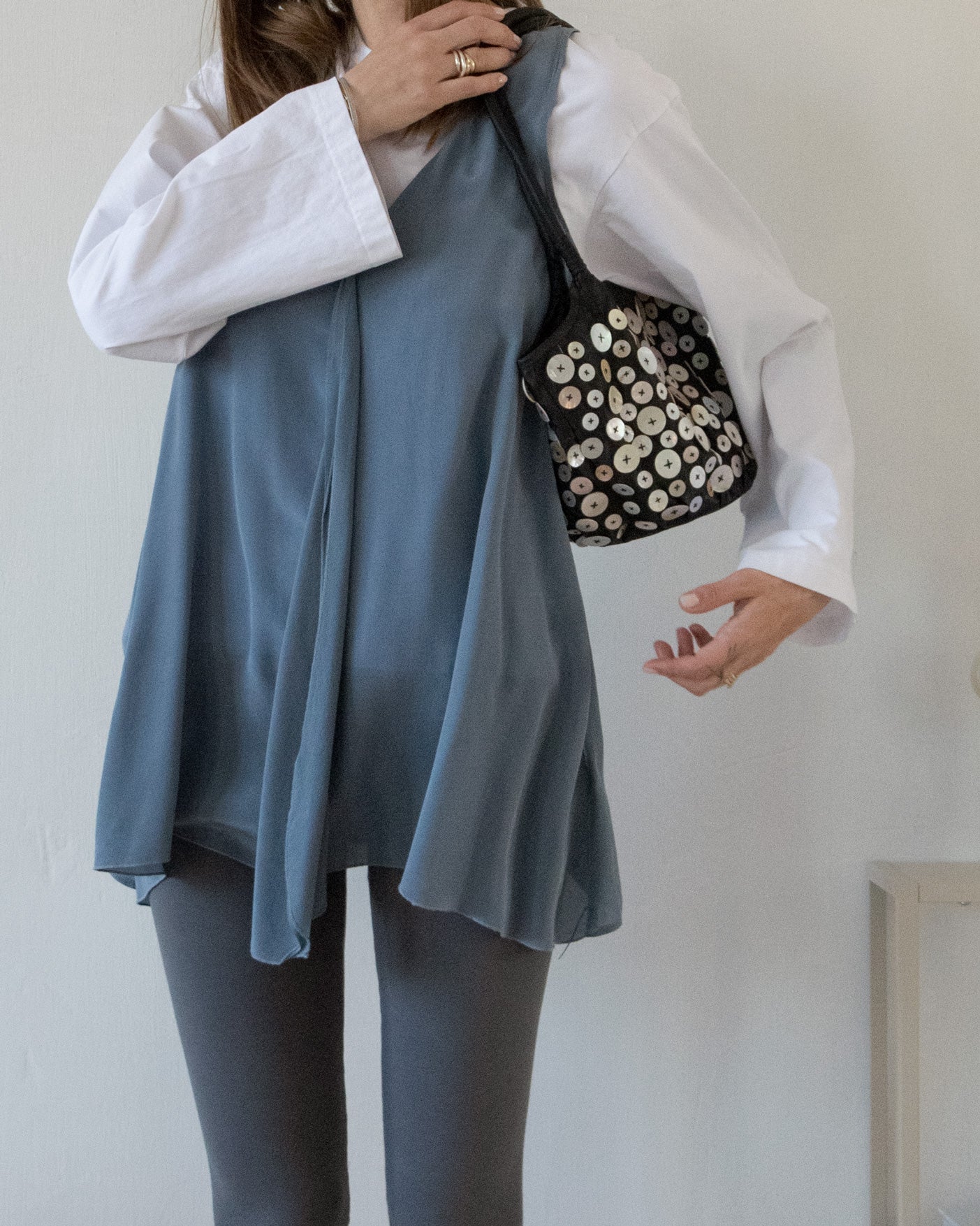 Taffeta Embellished Bag (Black)