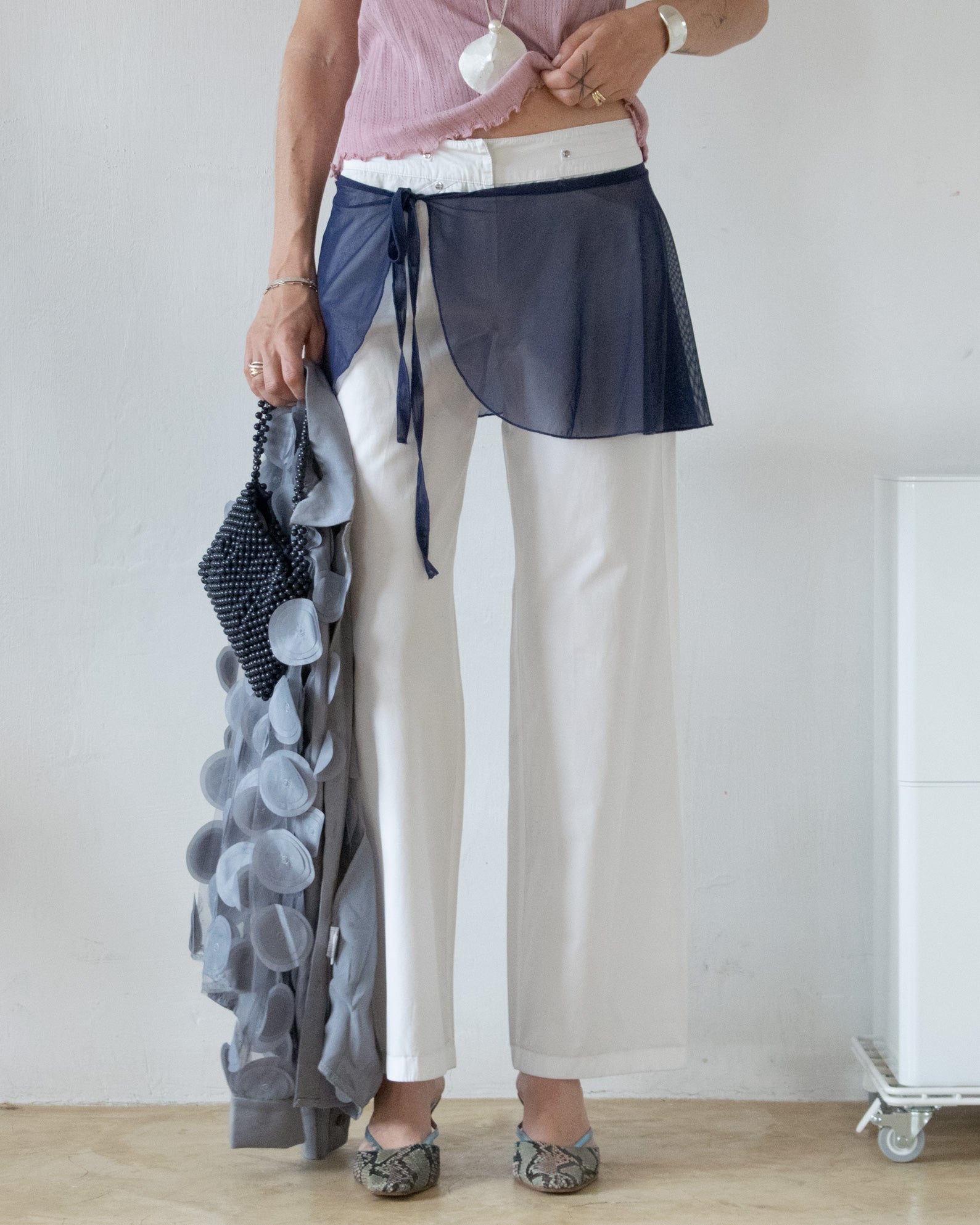 Sheer Ballet Skirt (Navy)