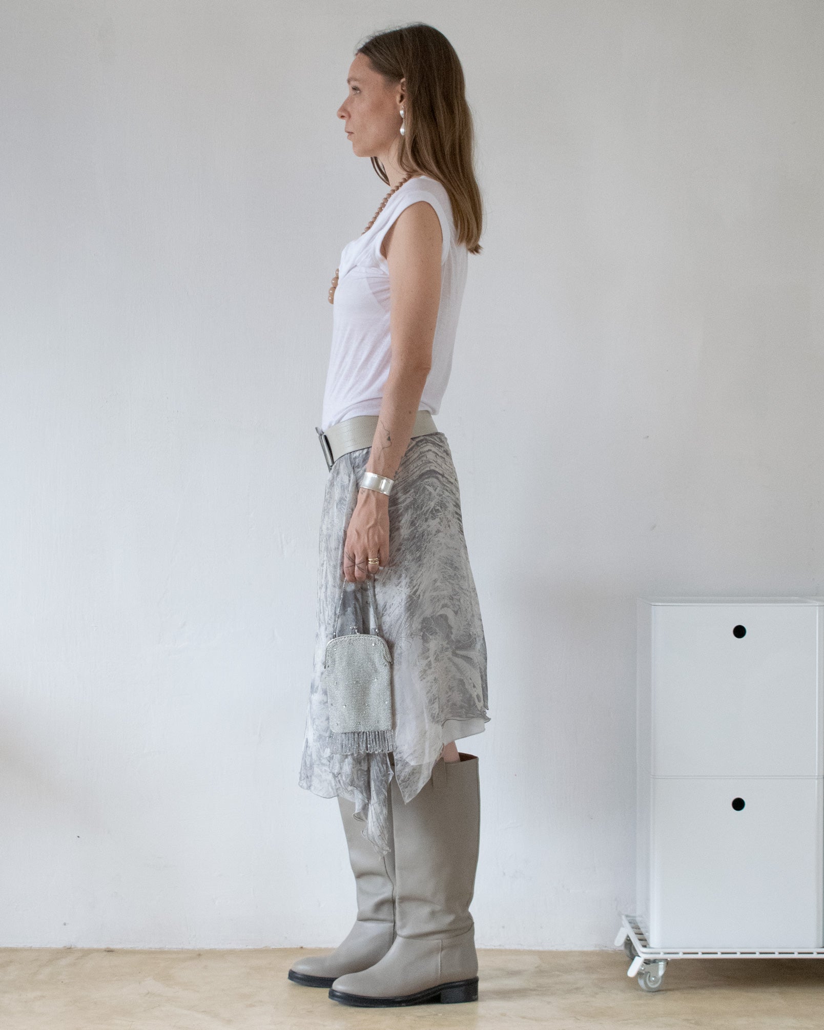 Silk Ruffle Skirt