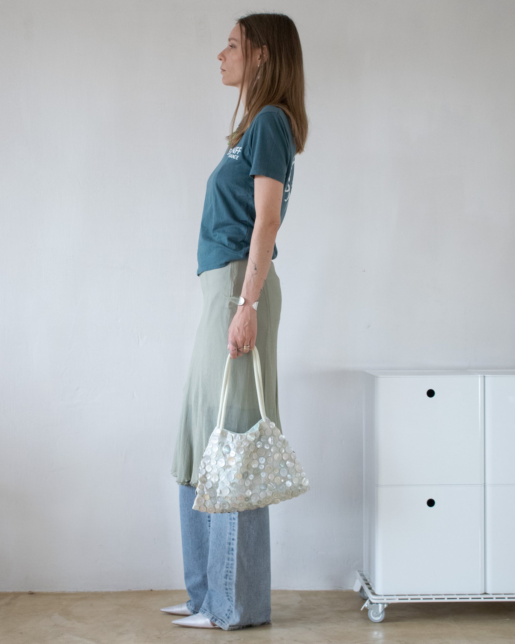 Sage Silk Skirt
