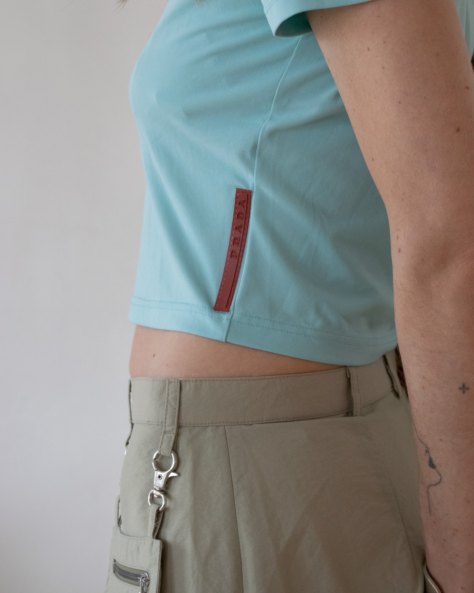Prada Cropped Polo
