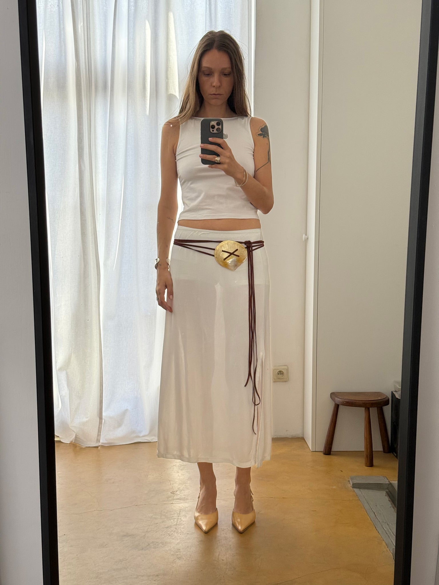 Seashell Suede Belt