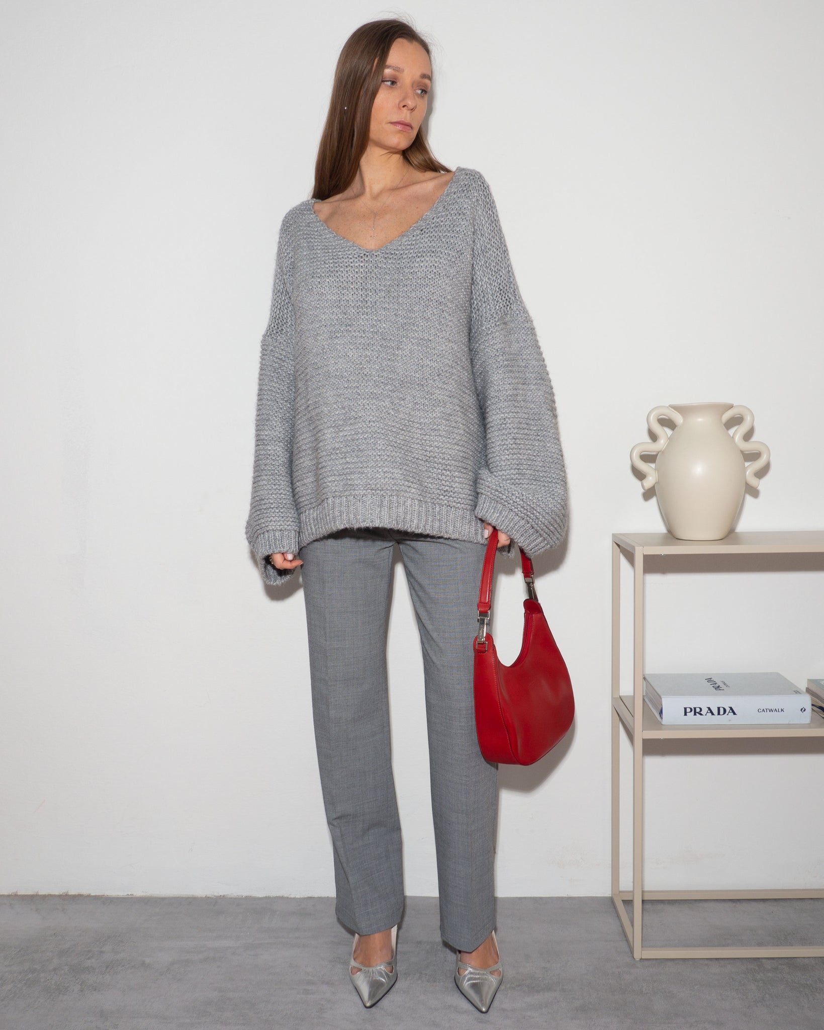 Gray Oversized Knit