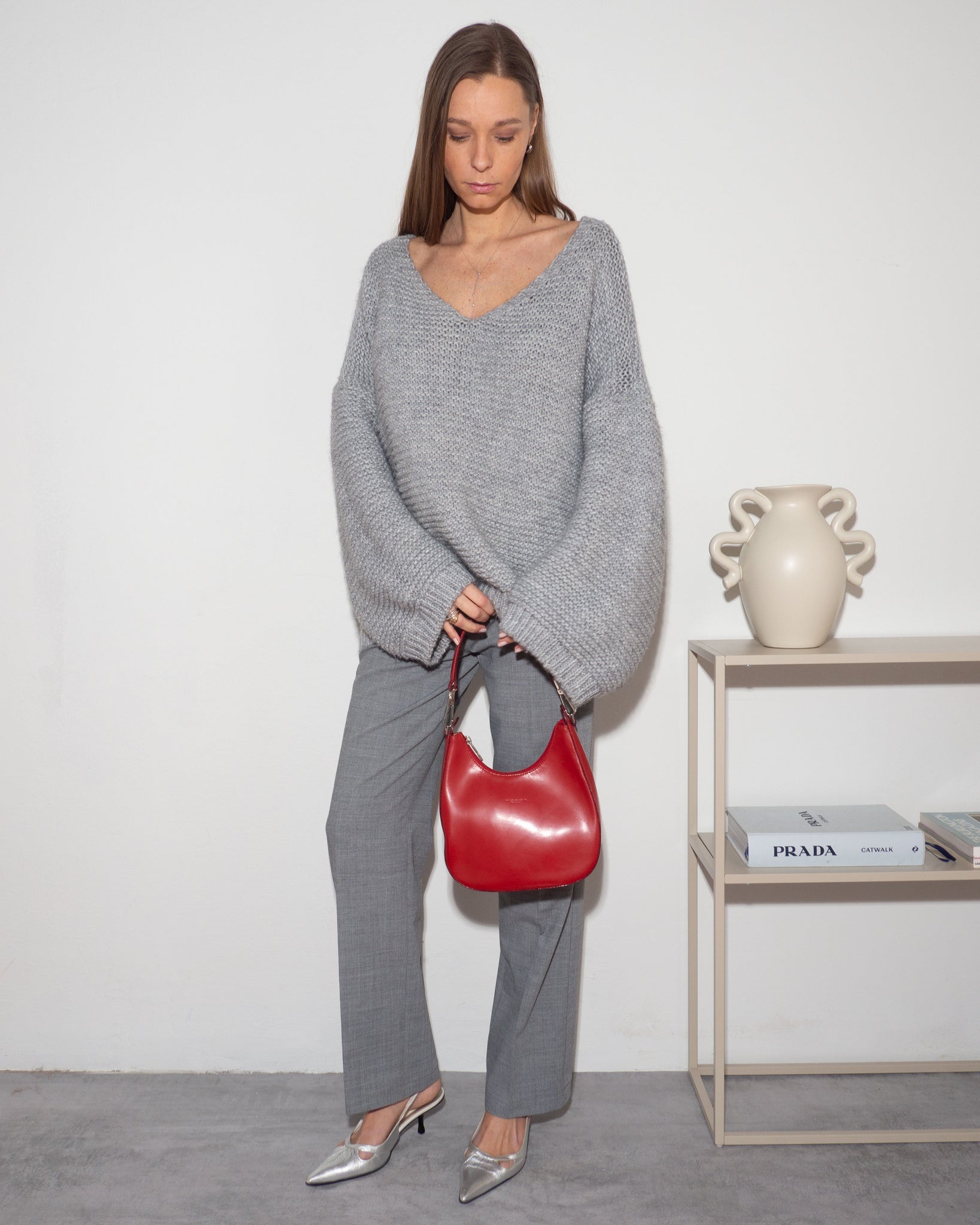 Gray Oversized Knit