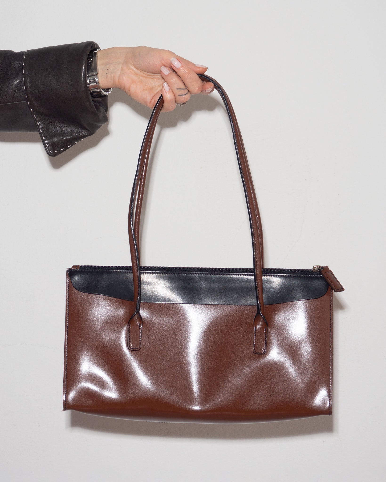 Bicolor Leather Bag