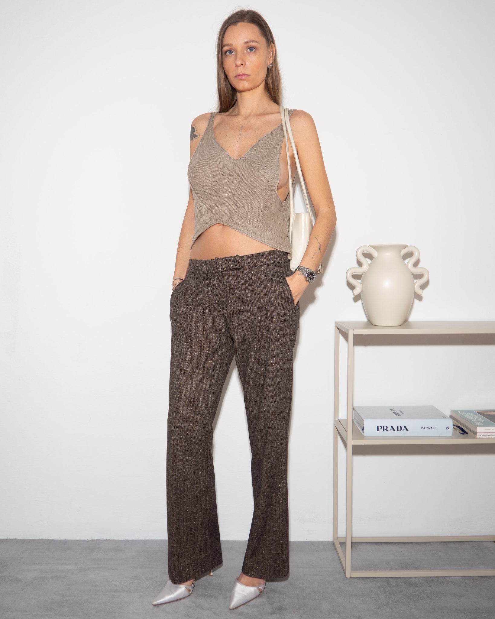 Wool/Silk Blend Trousers