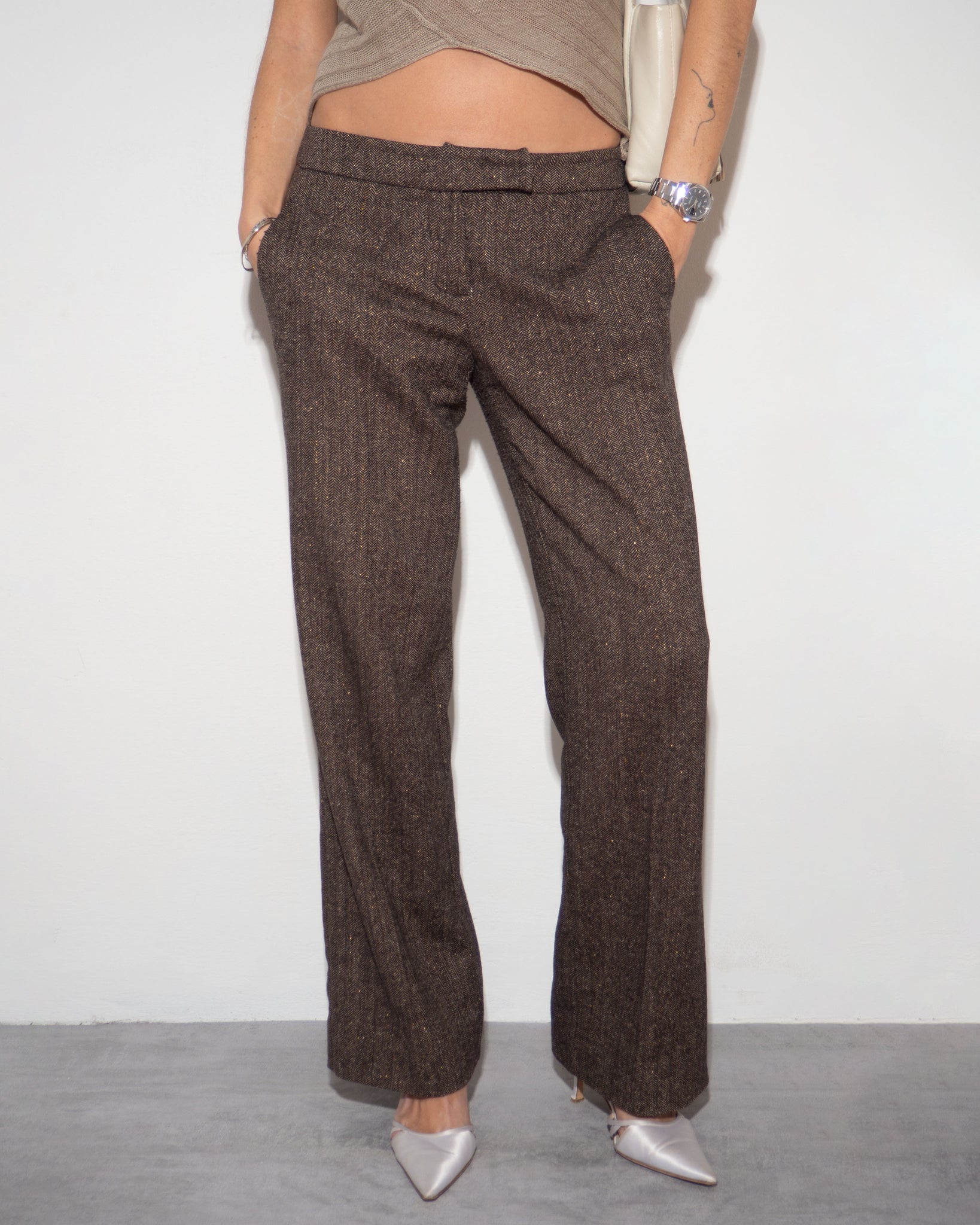 Wool/Silk Blend Trousers