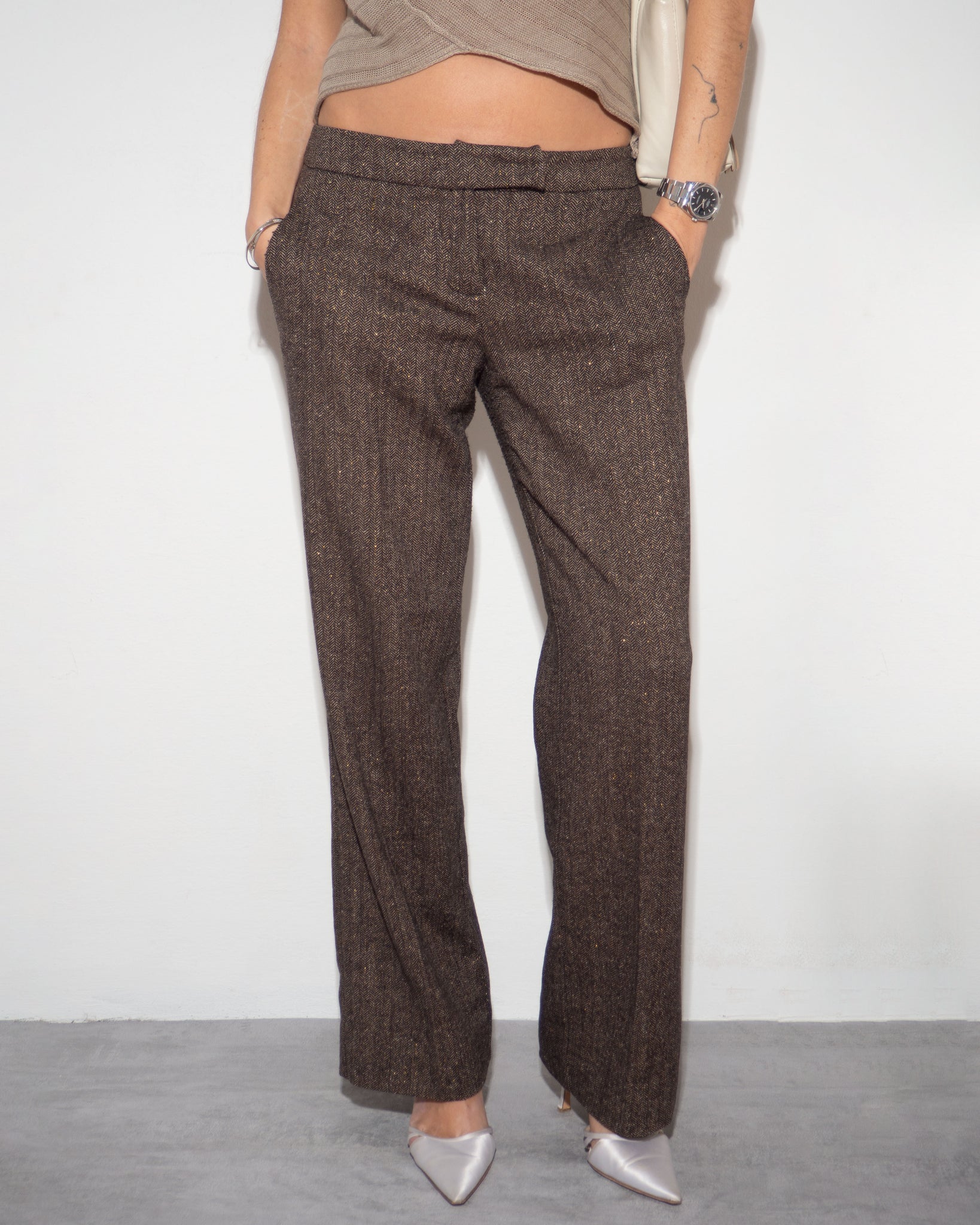 Wool/Silk Blend Trousers