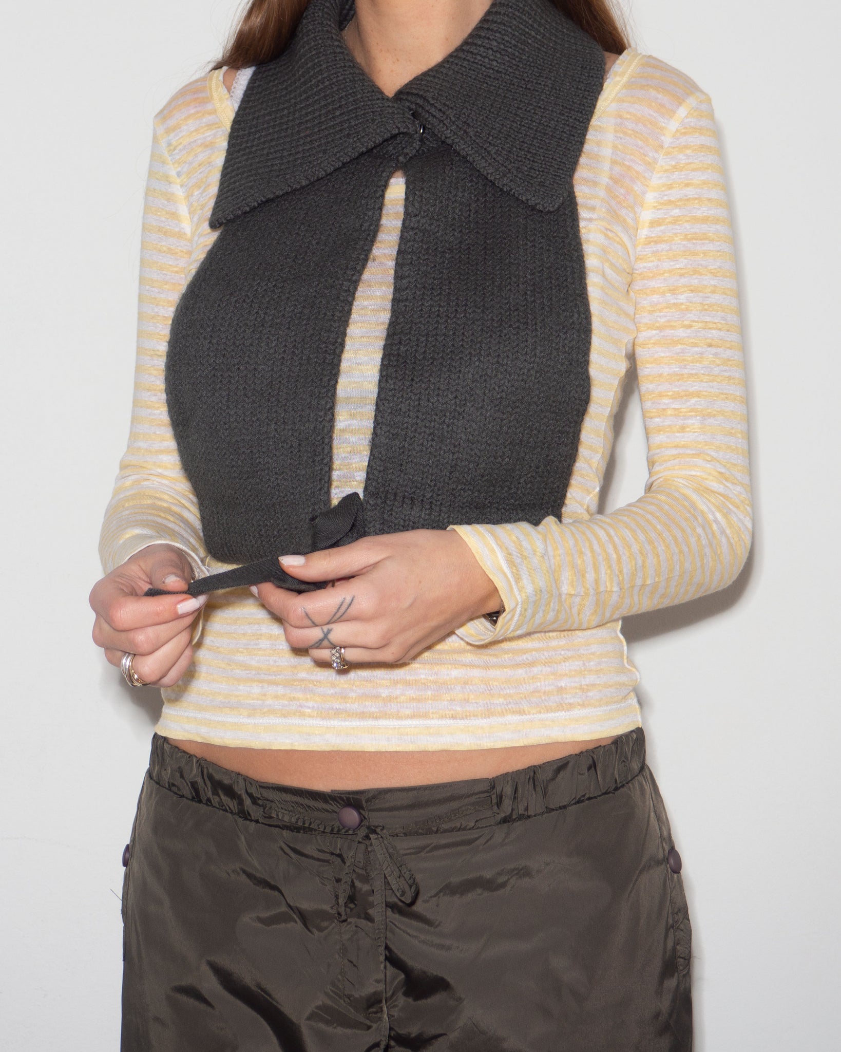 Knitted Open Vest