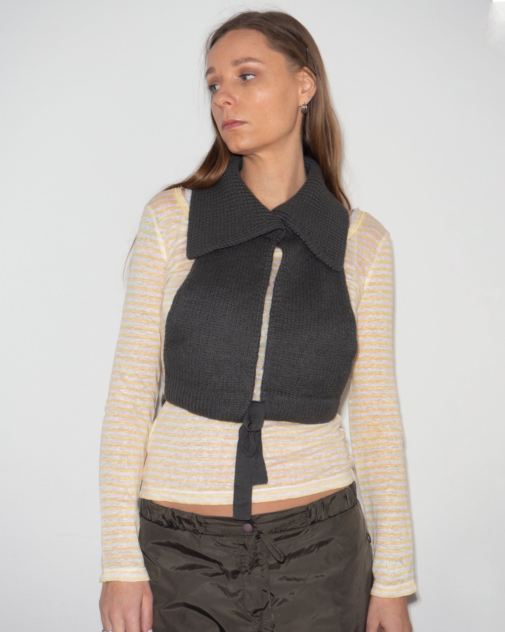 Knitted Open Vest