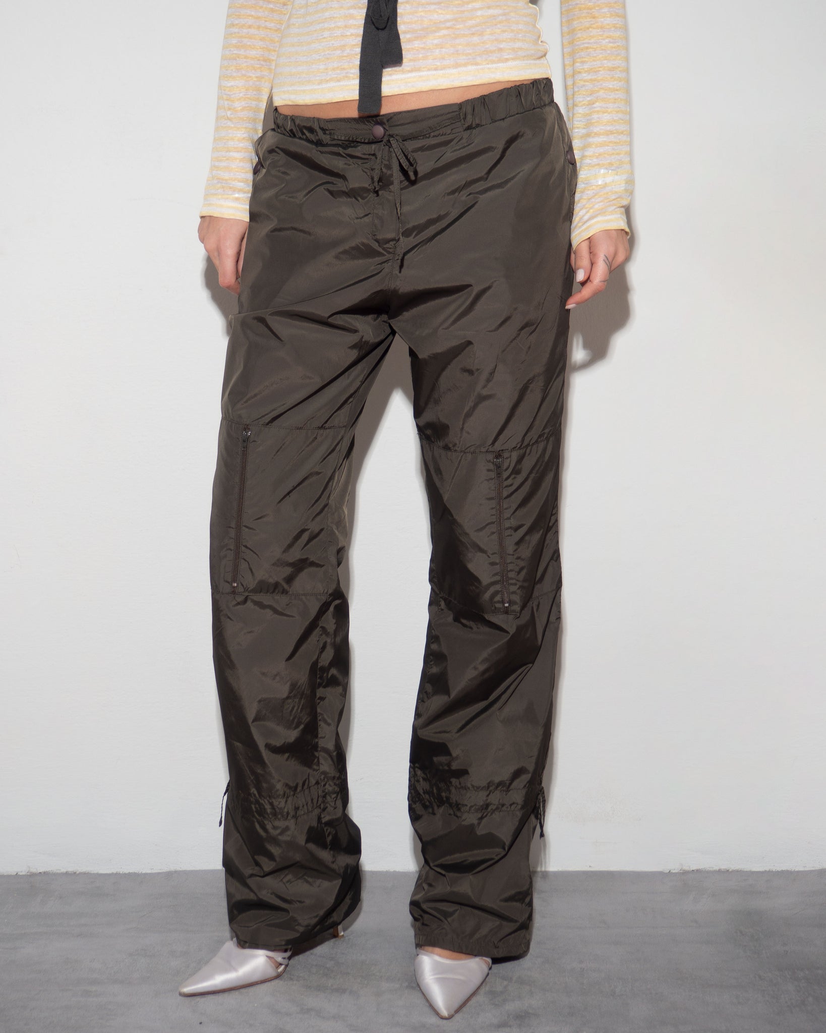 Khaki Parachute Pants